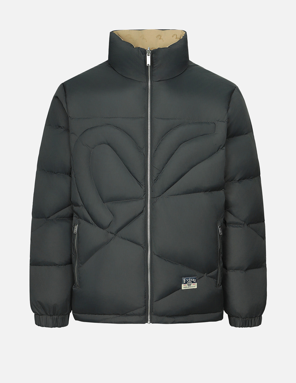 Seagull Print Reversible Down Jacket for Women - Lightweight Loose Fit Puffer Coat for Winter, Fall & Outdoor Activities