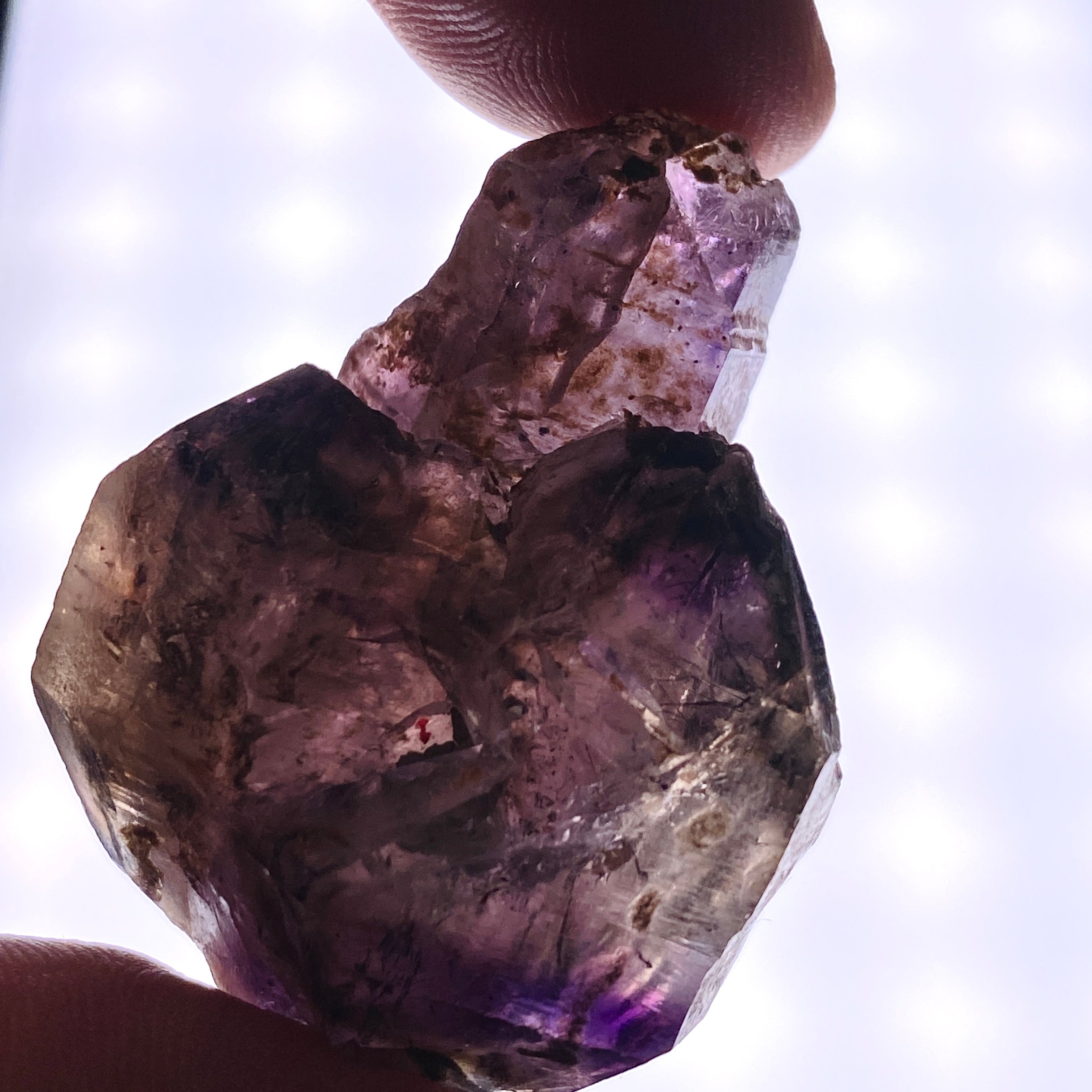 Natural Smokey Amethyst Scepter Crystal with Inclusions - Similar to Super Seven & Brandberg (CR3734) - Perfect for Meditation, Energy Healing & Crystal Collections
