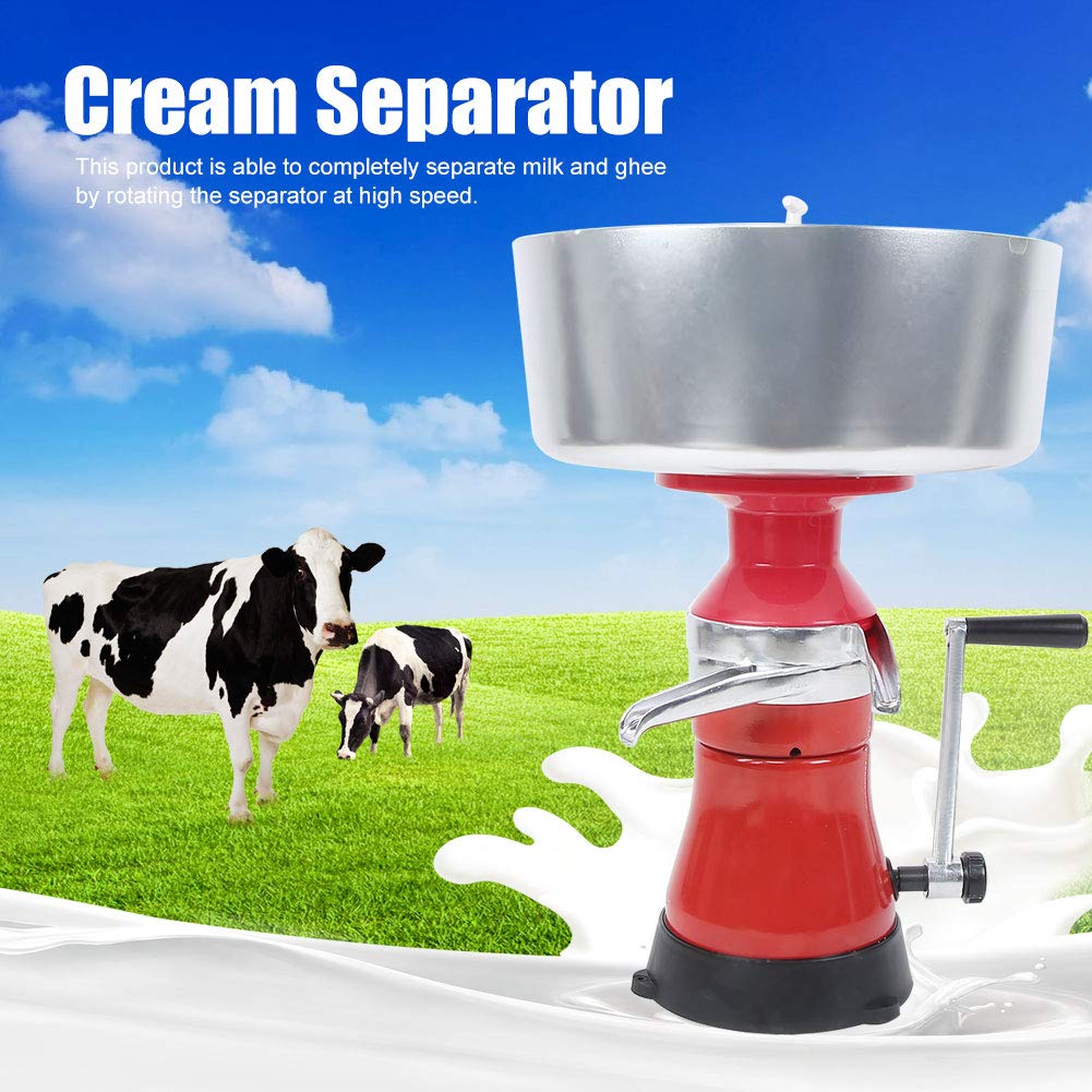 Premium Hand Crank Milk Cream Separator for Cow & Goat Milk - Efficient Centrifugal Dairy Cream Extractor for Home & Farm Use - Perfect for Making Butter, Cheese & Fresh Cream