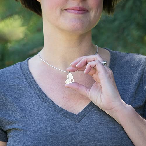 Stainless Steel Cremation Jewelry for Ashes - In Our Hearts Pendant Memorial Keepsake | Perfect for Honoring Loved Ones at Funerals, Memorial Services & Everyday Wear