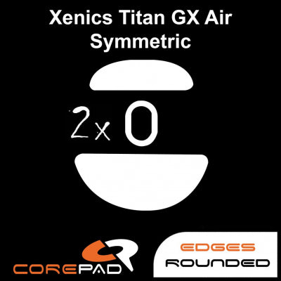 Corepad Skatez Mouse Feet - Compatible with Pwnage Ultra Custom Symm Wired/Wireless, Titan GX Air Symmetric & Ironcat Infinity Two Pro - Smooth Gliding for Gaming & Productivity