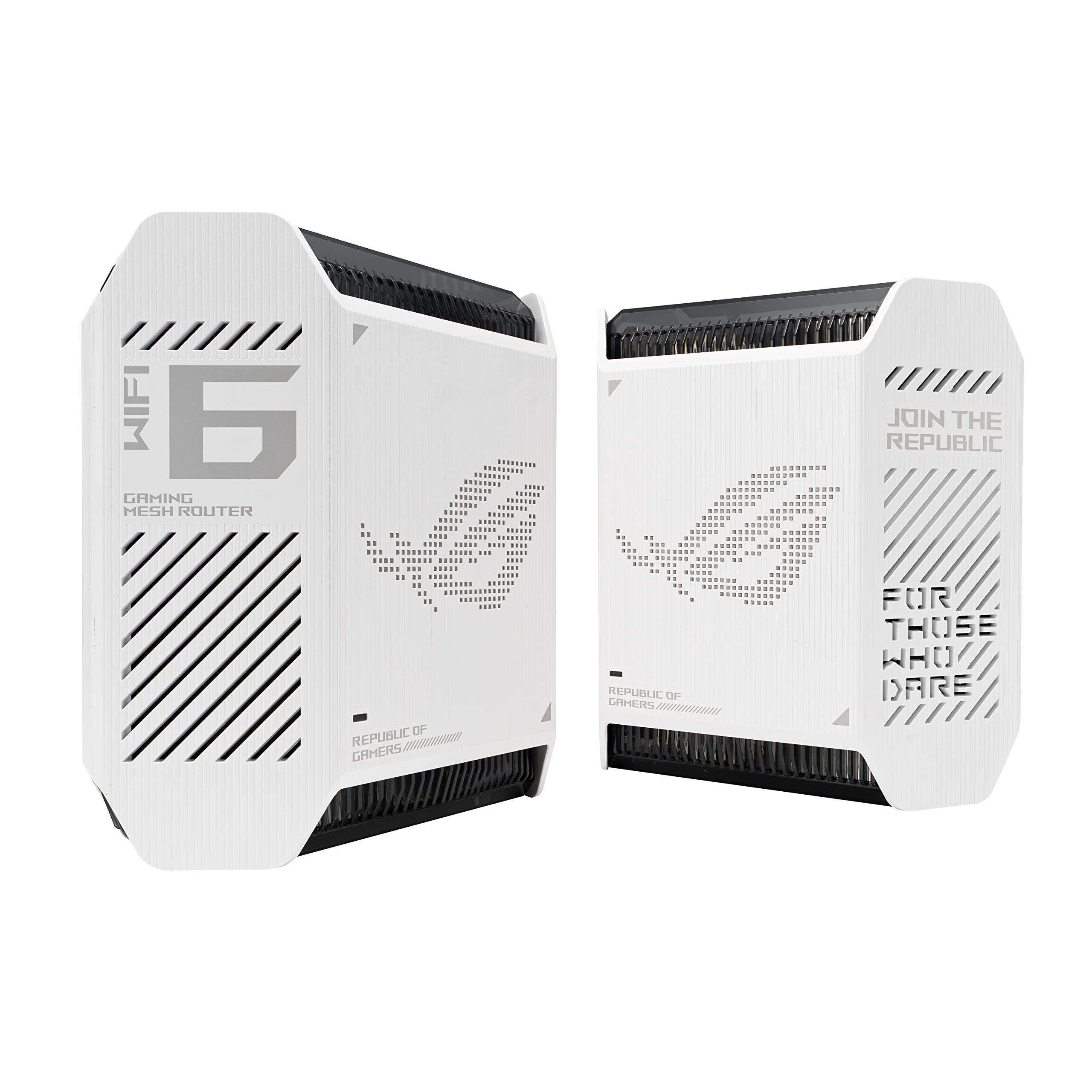 ASUS ROG Rapture GT6 Tri-Band WiFi 6 Mesh System (2-Pack) - 5800 Sq Ft Coverage, Triple-Level Game Acceleration, Smart Antenna, 2.5G Ethernet Port | Home & Gaming Network, Free Internet Security | Perfect for Online Gaming, 4K Streaming & Smart Home Devices - White