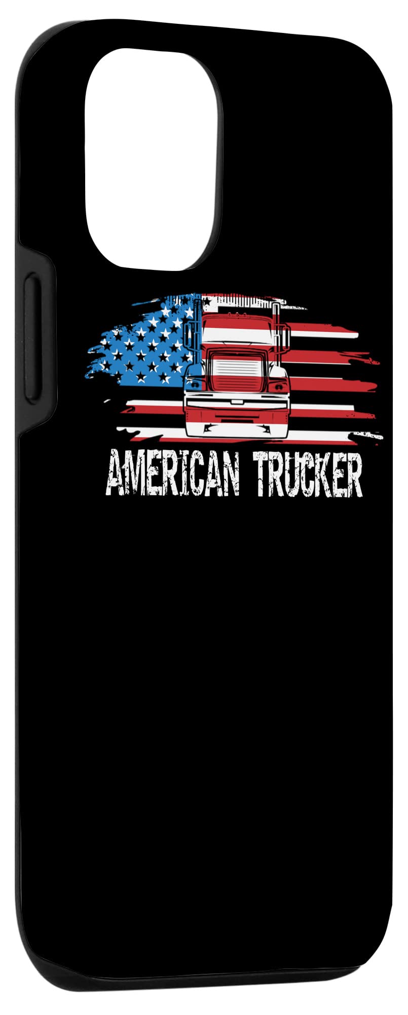 iPhone 12/12 Pro Patriotic American Flag Trucker Case - Durable Protective Cover for Semi Truck Drivers & 18 Wheeler Enthusiasts | Perfect for Road Trips & Trucking Lifestyle