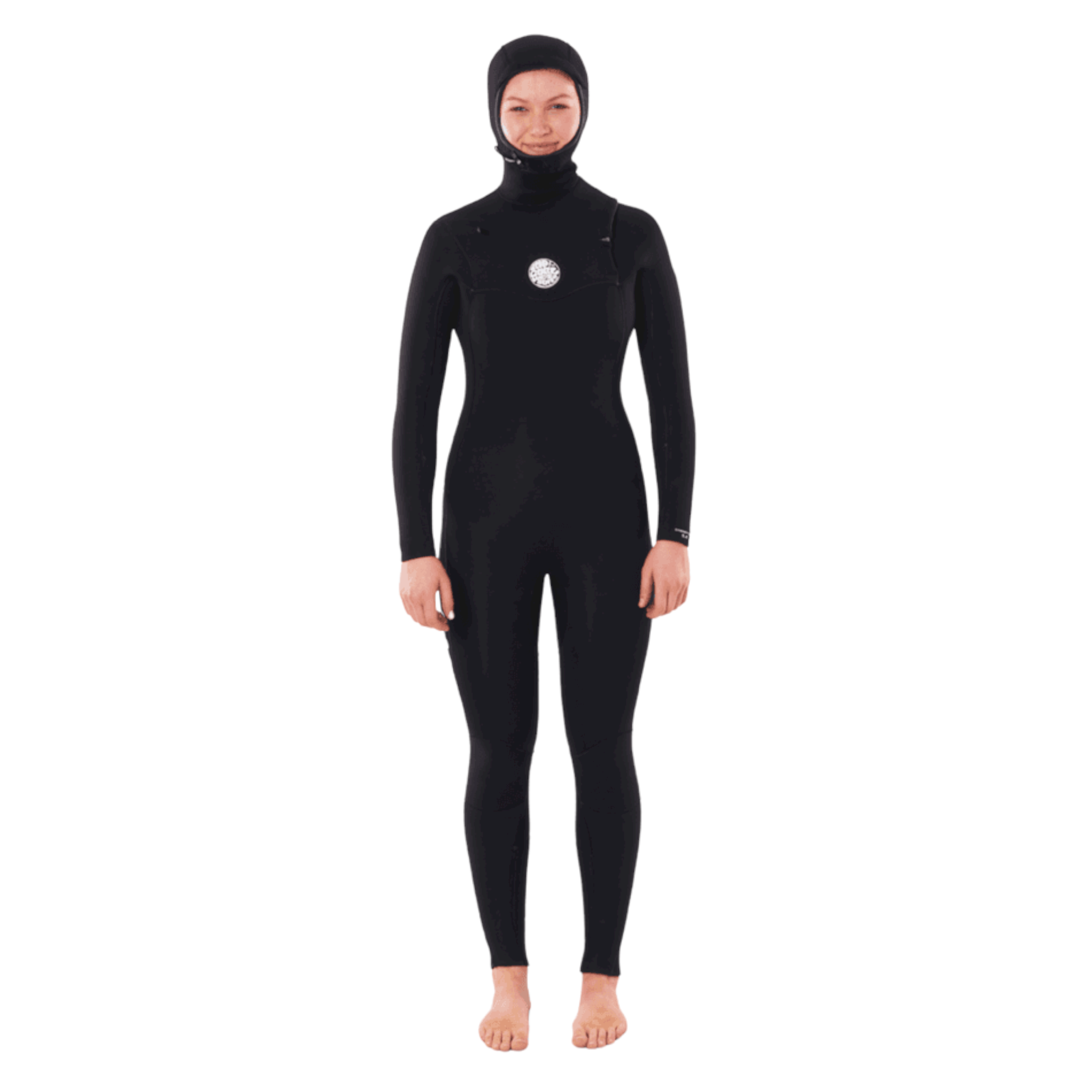 Rip Curl Women's Dawn Patrol 5/4 Chest Zip Hooded Wetsuit - Premium Neoprene Full Body Wetsuit for Surfing, Diving & Water Sports - Cold Water Protection & Comfort Fit
