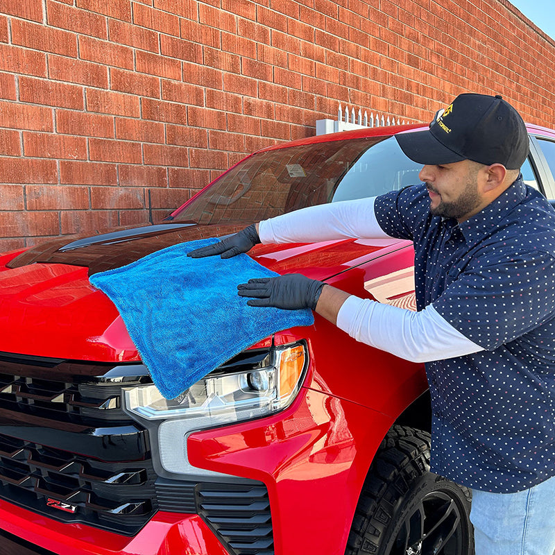Twisted Loop Microfiber Drying Towel - 16x24 Inch Ultra Absorbent 1200 GSM Car Detailing Towel for Auto, Boat & Motorcycle Cleaning - Quick Dry & Scratch-Free