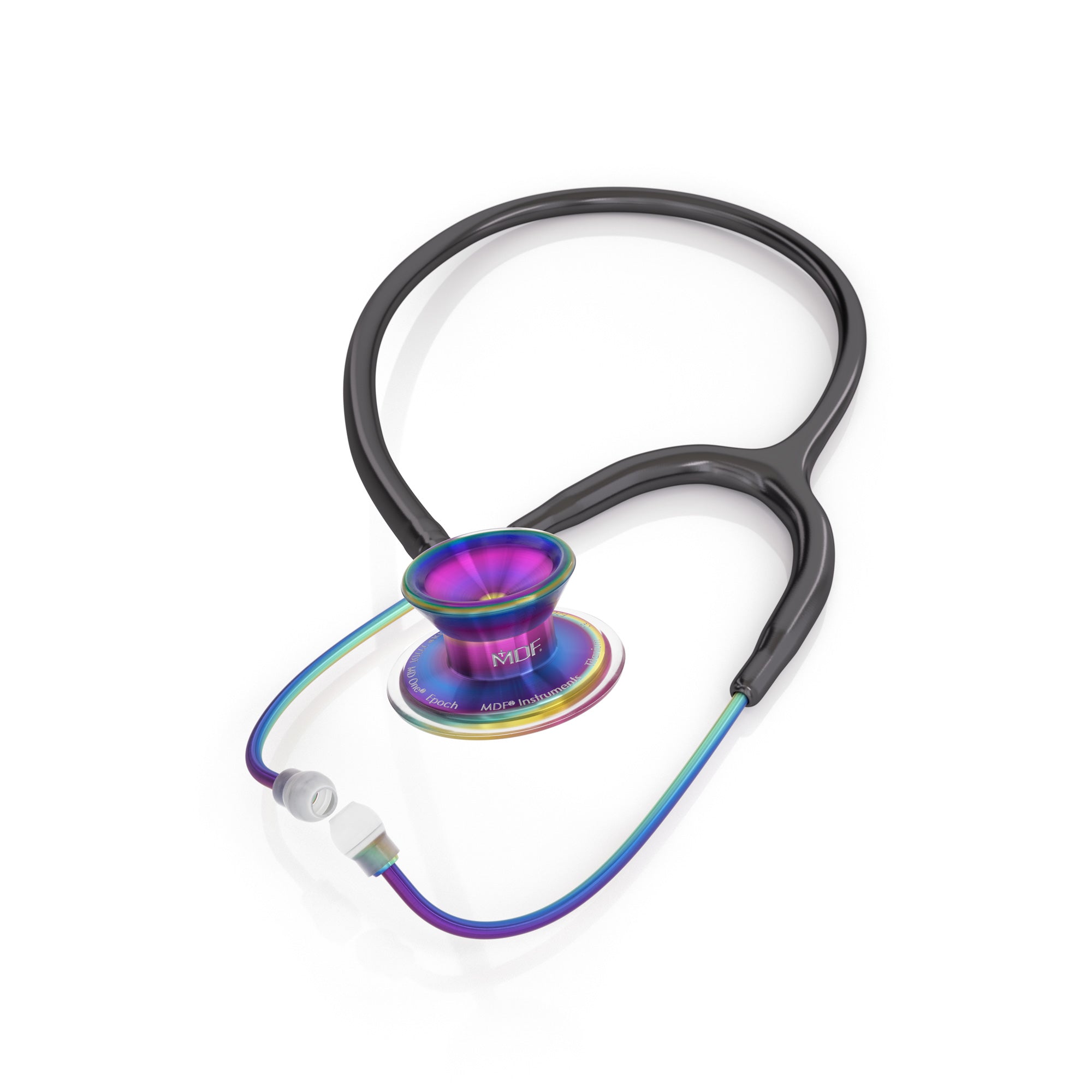 MD One® Epoch® Titanium Adult Stethoscope - Black/Kaleidoscope Design for Medical Professionals | Ideal for Doctors, Nurses & Healthcare Workers