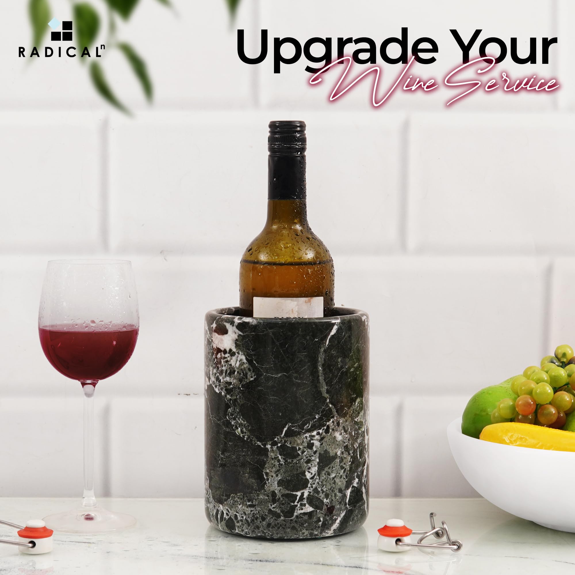 Premium Black Marble Wine Chiller - 6.5