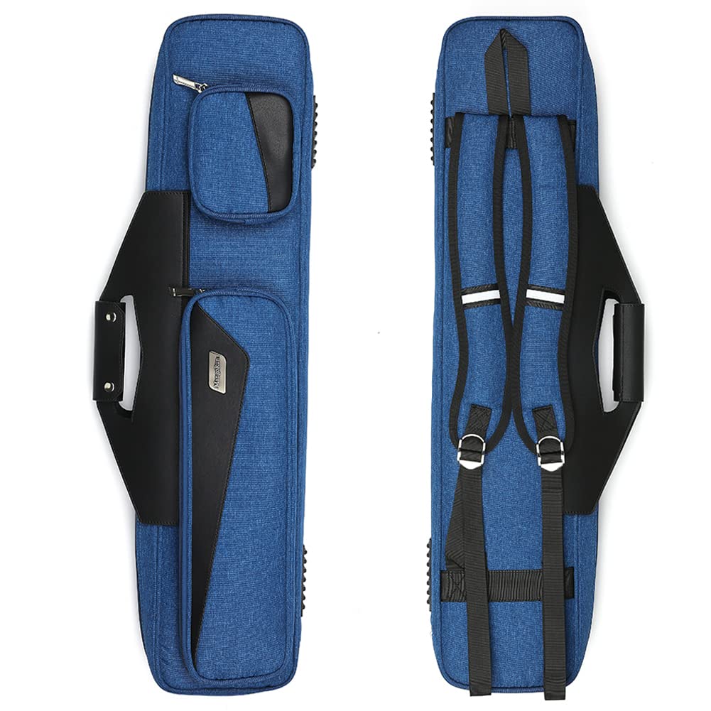 **4x4 Pool Cue Case with Backpack Straps – Durable Carrying Case for 4 Pool Cues – Perfect for Travel, Tournaments & Storage**