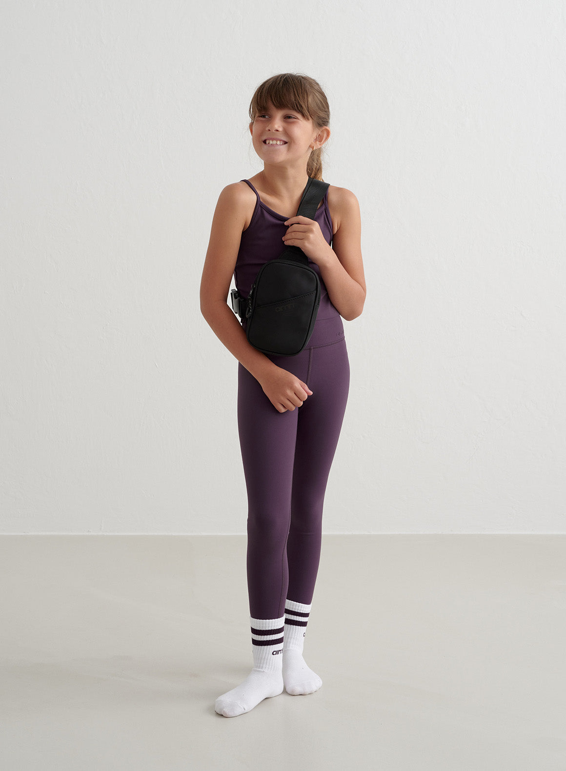 Midnight Plum Youthful Sensation Tights - Comfortable & Stylish Leggings for Yoga, Running & Everyday Wear