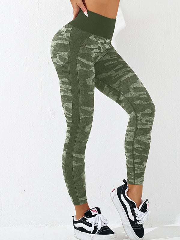 ZASUWA Women's Sexy Camouflage Scrunch Butt Lifting Leggings - High Waisted Workout Yoga Pants for Gym, Running & Casual Wear