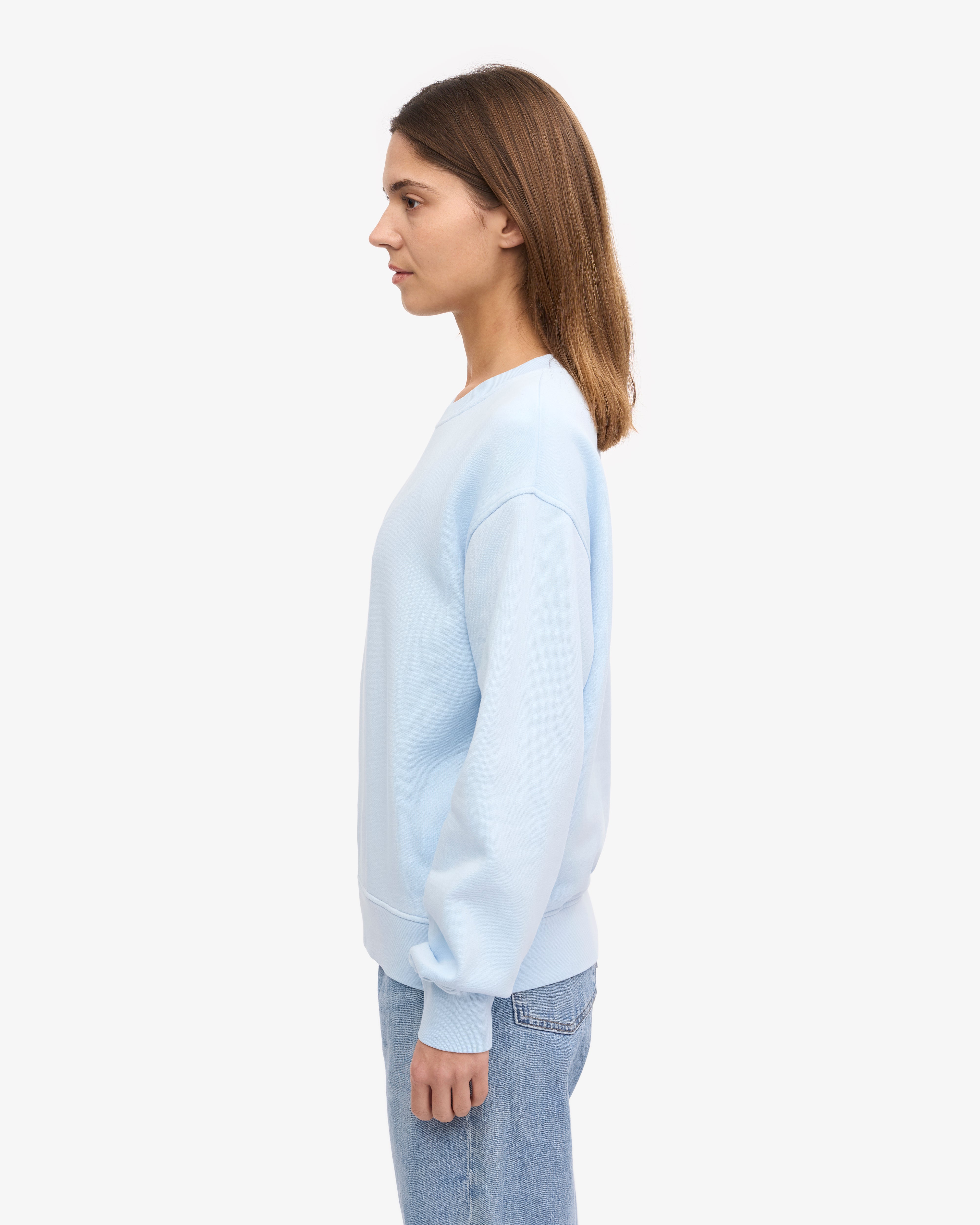 Women's Classic Organic Cotton Crew Neck T-Shirt - Polar Blue - Casual Wear, Lounge & Everyday Comfort