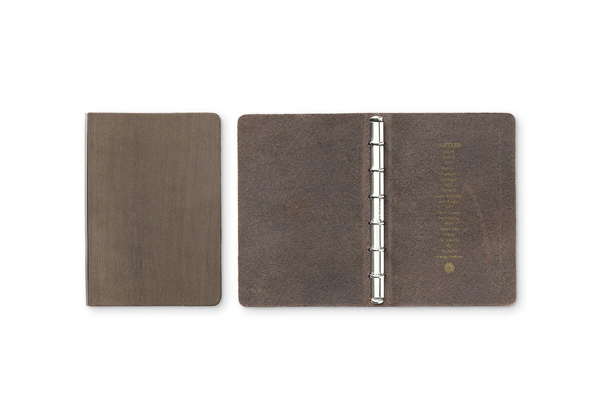 Premium 6-Ring Leather Binder with Horse Hair Design - PLT5016 Mini Size for Planner, Journal & Notebook Organization | Perfect for Office, School & Travel Use