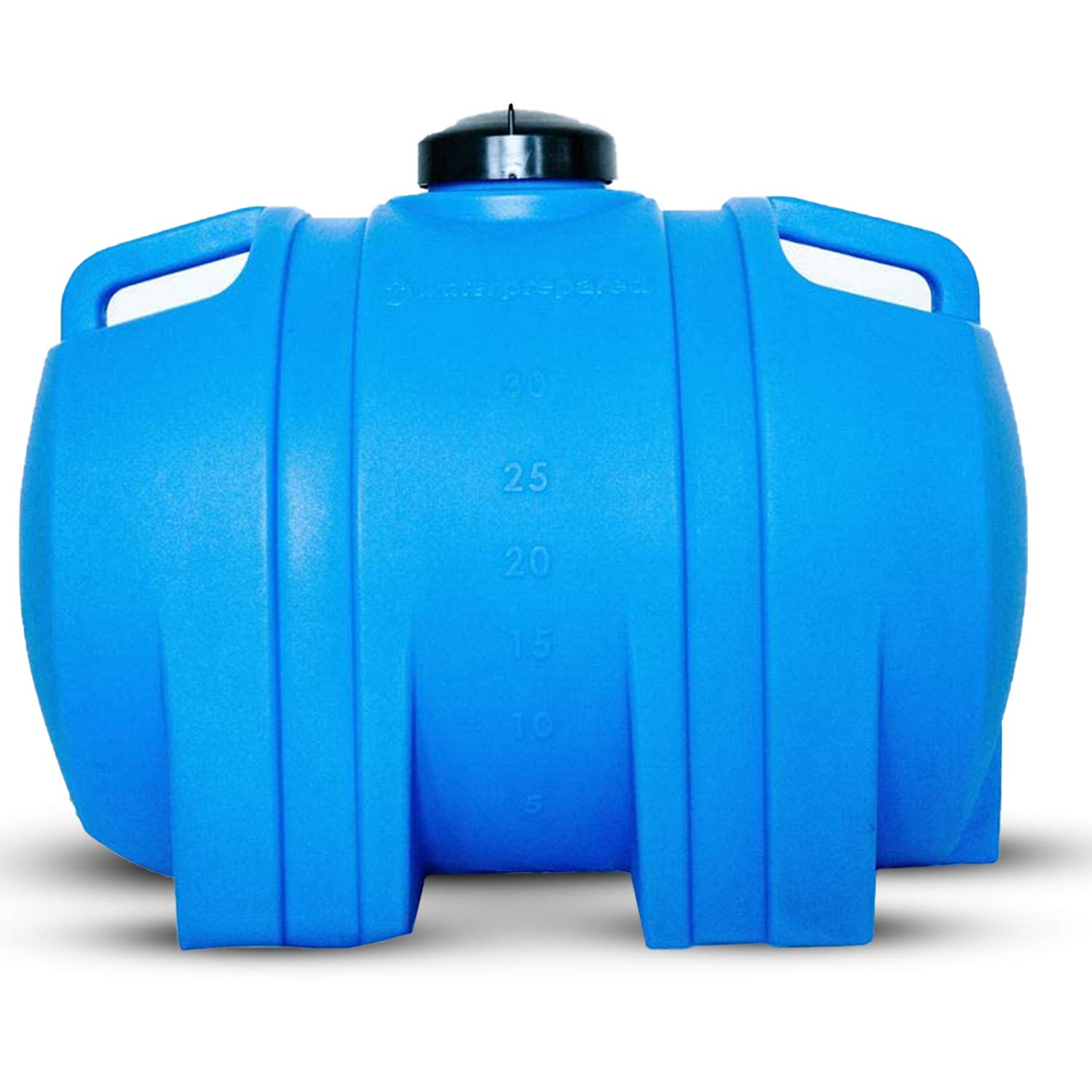 35 Gallon Emergency Water Storage Tank - BPA Free Blue Water Barrel with Large Lid for Disaster Preparedness | Space Saving, Long Lasting Water Container for Home, Camping & Emergency Survival Kits