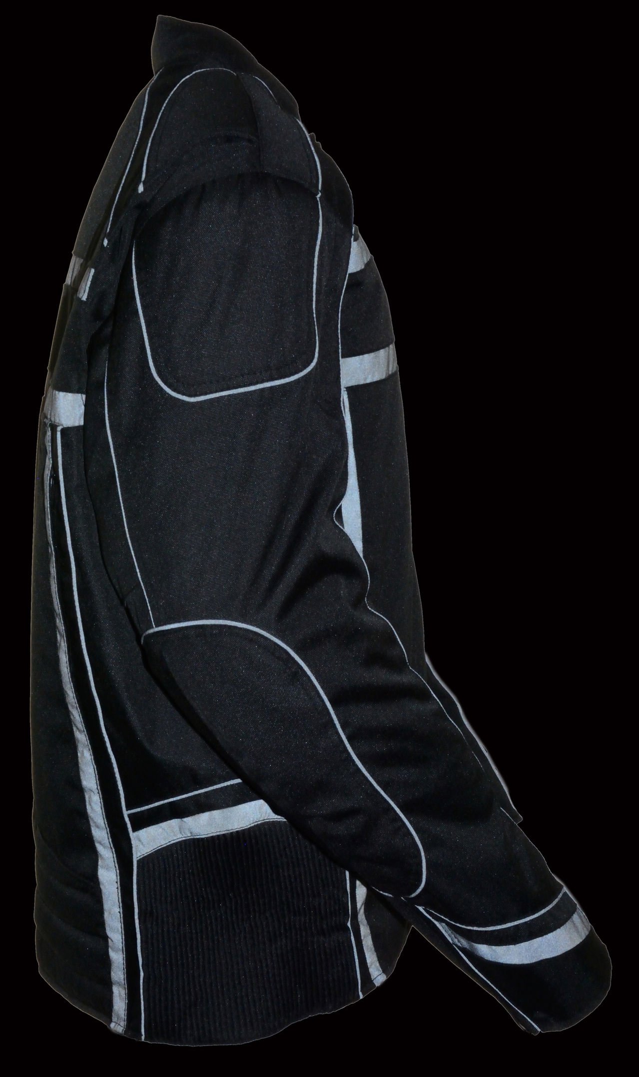 Milwaukee Leather Men's Vented Textile Motorcycle Jacket with High Visibility Reflective Strips - Black Size S - Perfect for Riding, Commuting & Nighttime Safety