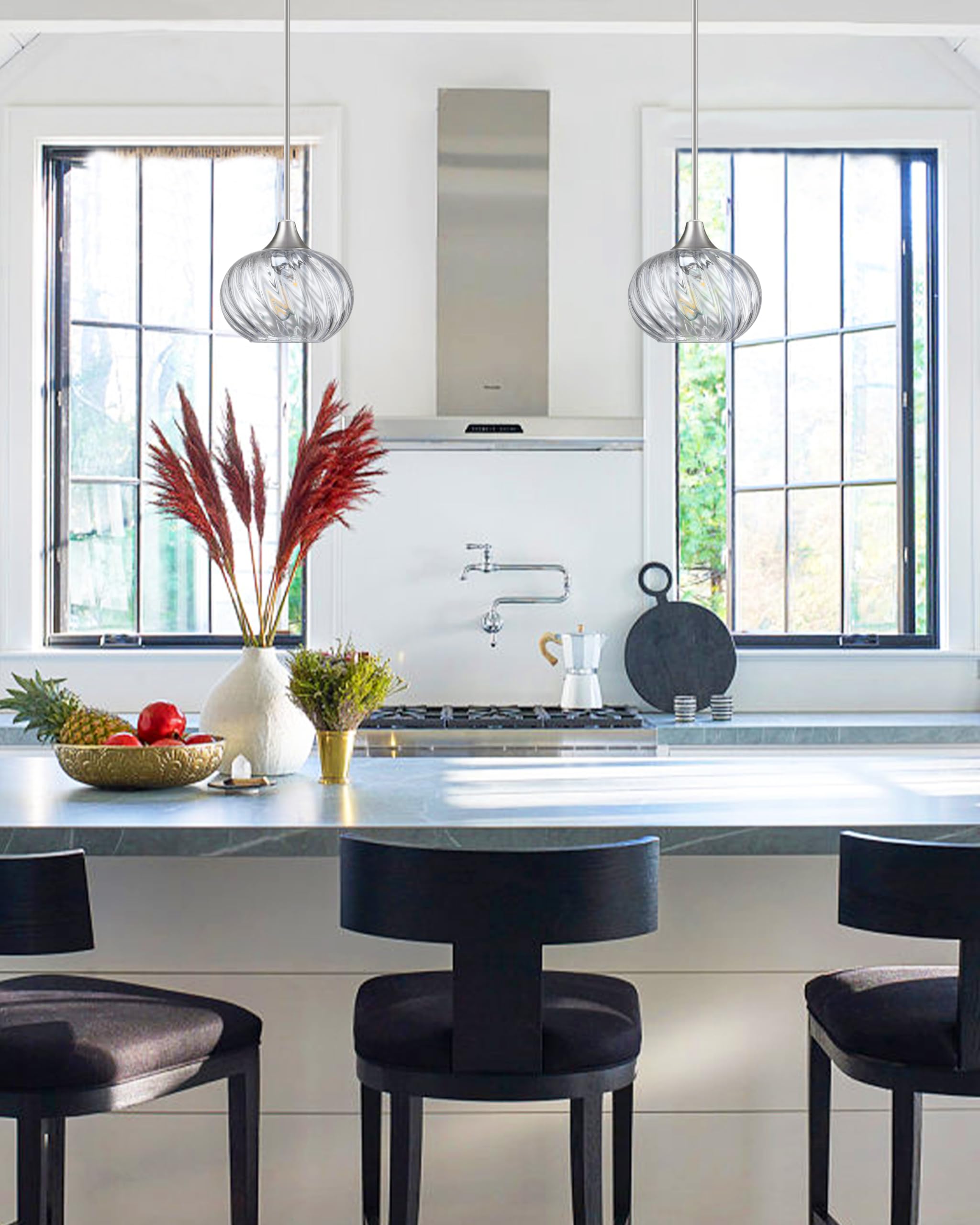 3 Pack Modern Farmhouse Pendant Lights - 7.75