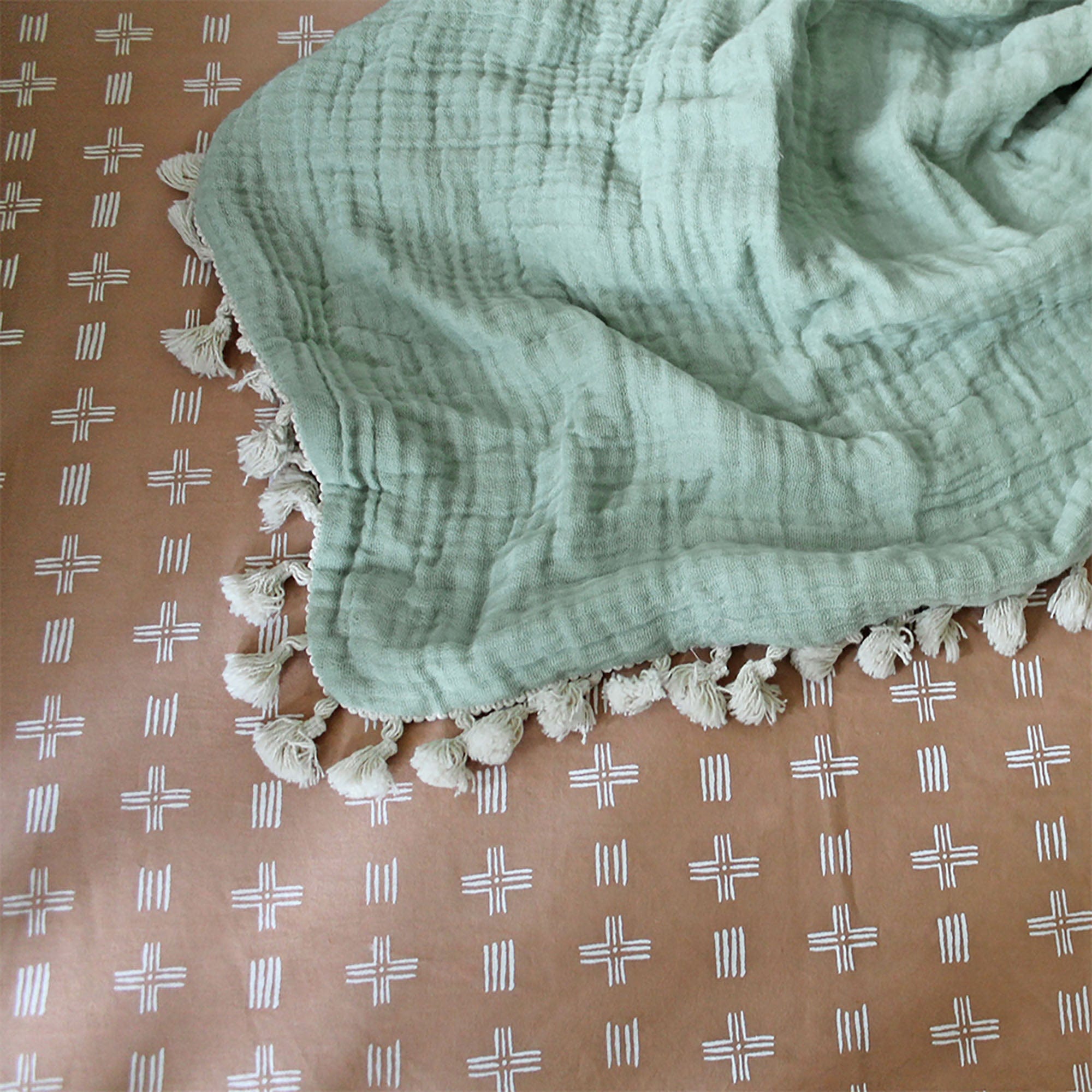 6-Layer Muslin Baby Blanket by Crane - Soft, Breathable & Lightweight for Swaddling, Nursing & Stroller Use