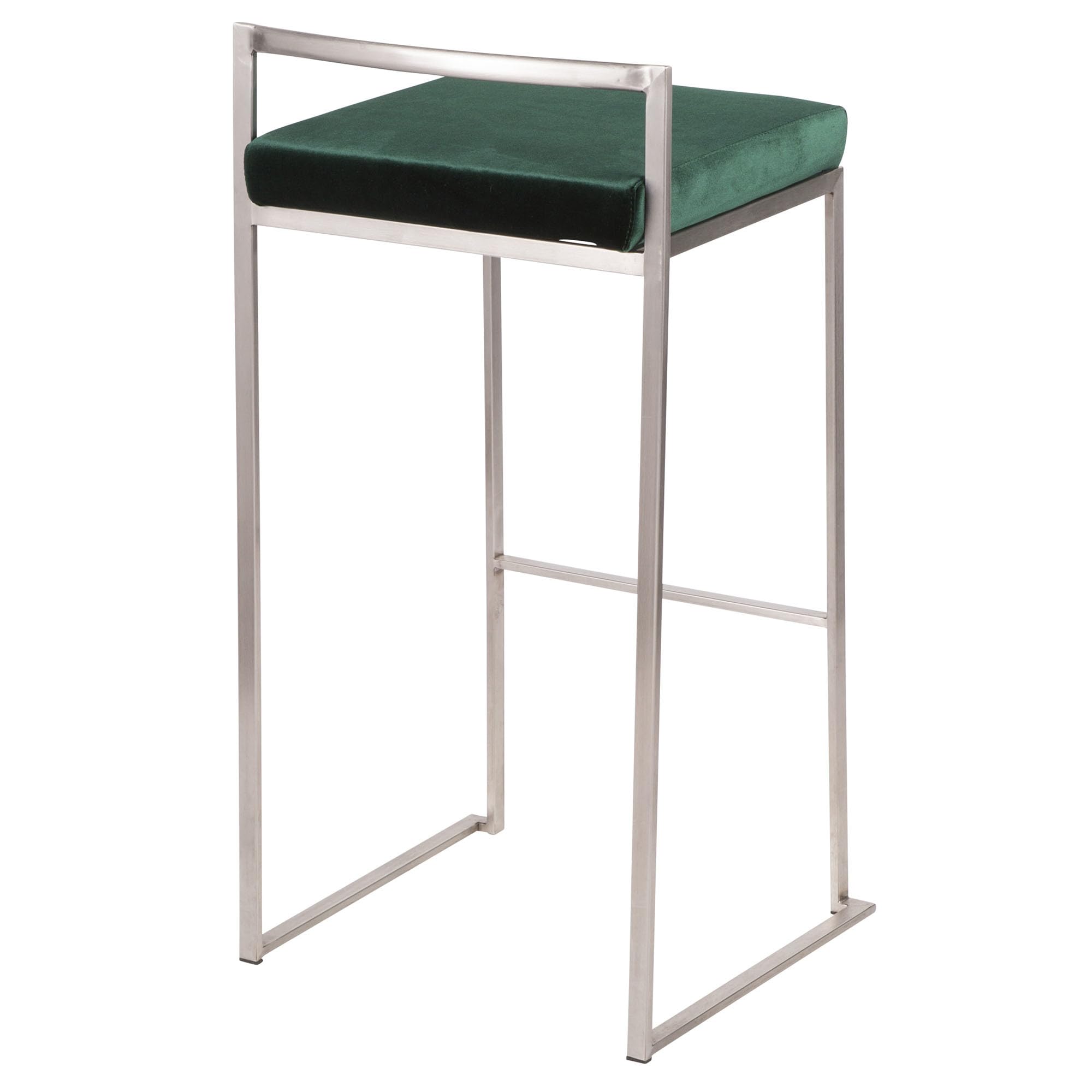 Fuji Stacker Bar Stool Set of 2 - Modern Adjustable Bar Chairs for Kitchen Island, Pub & Home Bar - Durable Counter Height Stools for Dining & Entertainment Areas