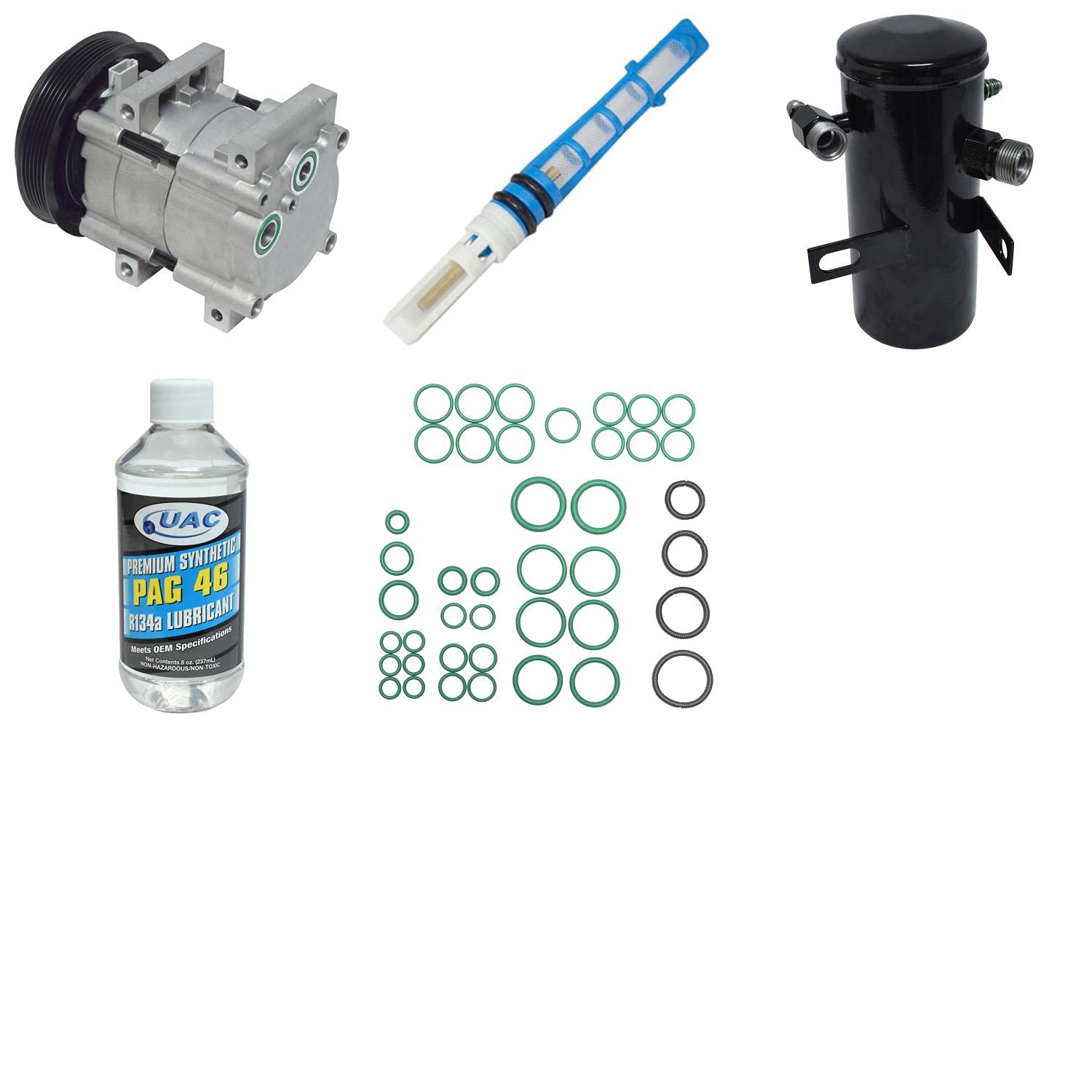 New A/C Compressor and Component Kit for Ford F-150 F-250 F-350 Trucks - Perfect for AC Repair & Replacement in Hot Climates
