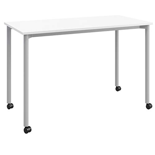 Designer White/Silver Legs With Casters
