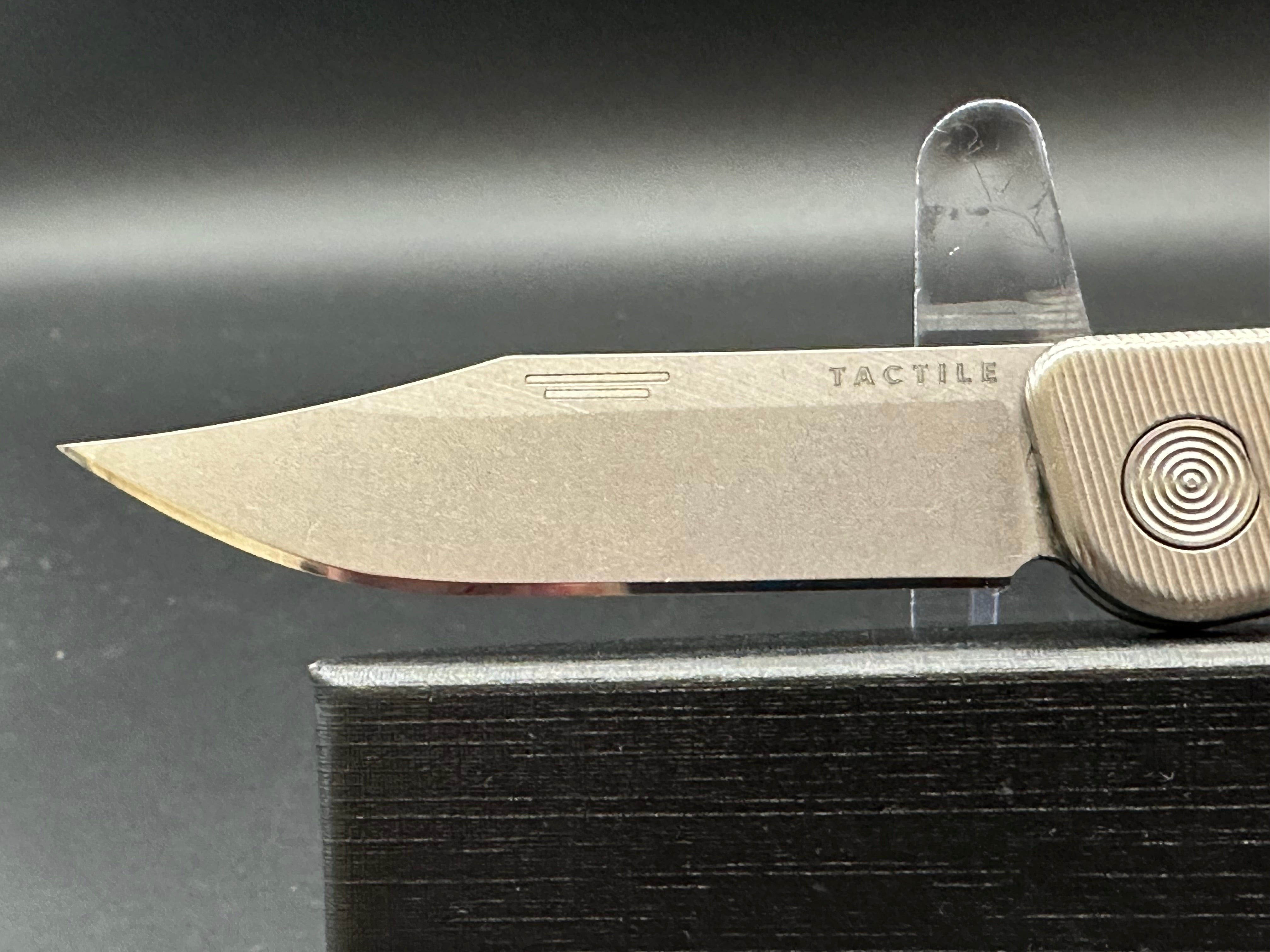 Tactile Knife Co. Bexar - Premium EDC Folding Pocket Knife with Titanium Handle - Perfect for Outdoor, Camping, Hiking & Everyday Carry