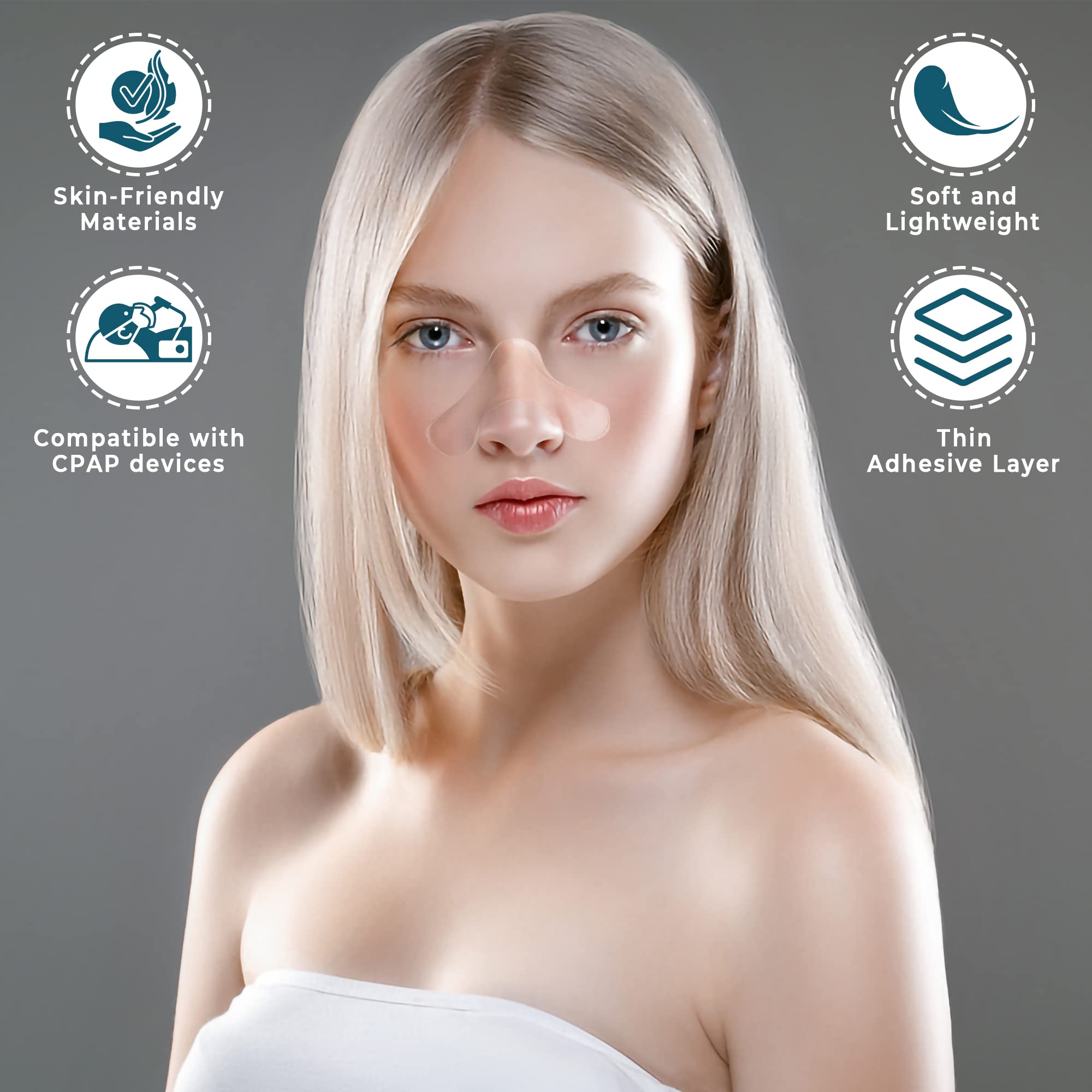 2 Pack CPAP Gel Nose Pads - Premium Soft Nasal Cushions for CPAP Masks, Anti-Irritation & Soreness Relief, Medium Size - Perfect for Sleep Apnea Therapy & Nighttime Comfort (Case of 2)