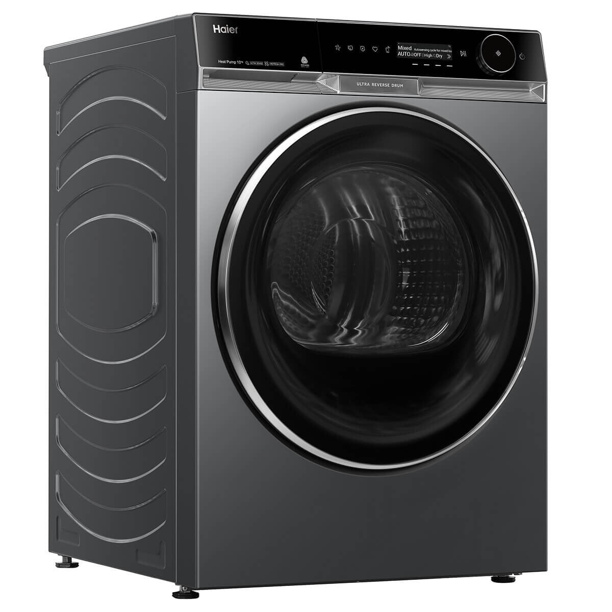 Haier 600 Series 10kg Heat Pump Dryer - Energy Efficient, Dark Finish (Model HDHP10PXB1) for Home Laundry & Large Family Use