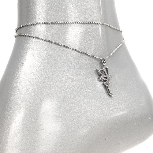 Fairy Charm Silver-Tone Anklet for Women - Elegant & Casual Jewelry for Everyday Wear, Beach Outfits & Summer Fashion