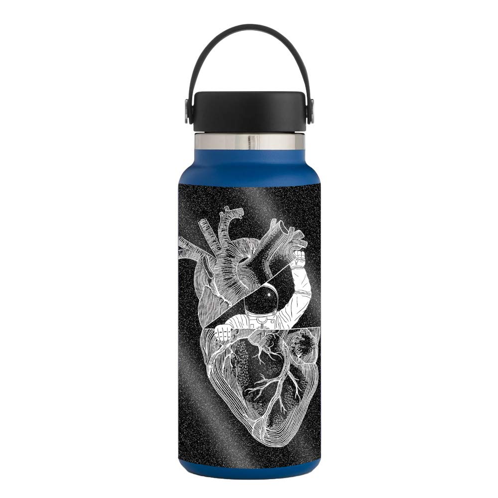 MightySkins Glossy Glitter Protective Skin Cover for Hydro Flask 32 oz Wide Mouth Water Bottle - My Space Design | Durable High-Gloss Glitter Finish | Easy to Apply, Remove & Change Styles | Made in USA | Perfect for Gym, School, Office & Outdoor Activities