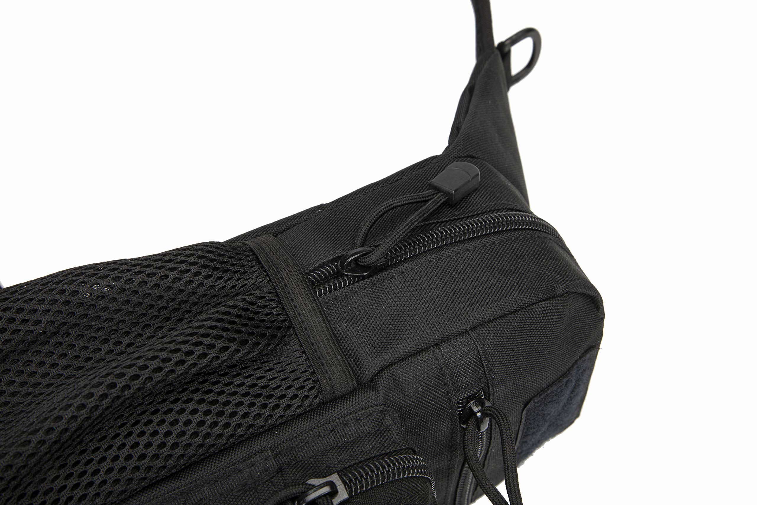 Tactical Sling Bag - Military MOLLE Chest Pack Crossbody Shoulder Bag - EDC Messenger Daypack for Camping, Hiking, Trekking & Cycling - Durable Outdoor Utility Side Bag (Python Black) - Perfect for Travel, Work Commute & Everyday Carry Essentials
