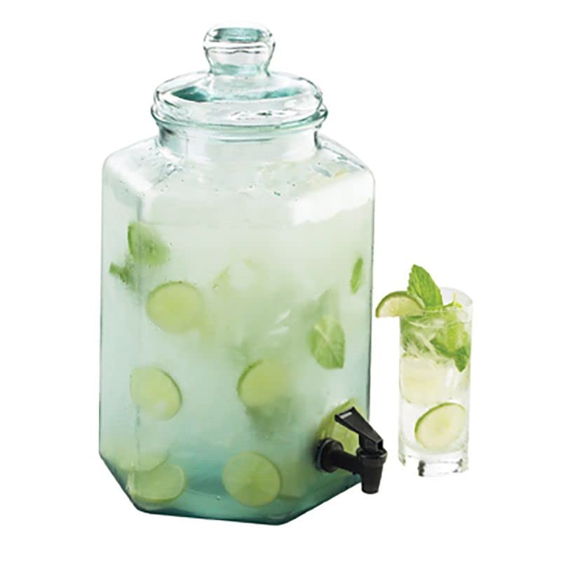 1745 Clear Glass Infusion Dispenser - 2 Gallon Capacity (9.875