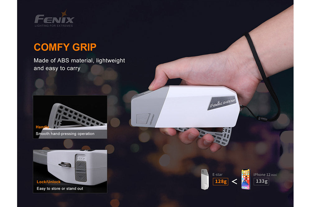 Fenix E Star Portable Self-Powered Emergency LED Flashlight - Perfect for Camping, Hiking, Power Outages & Survival Kits