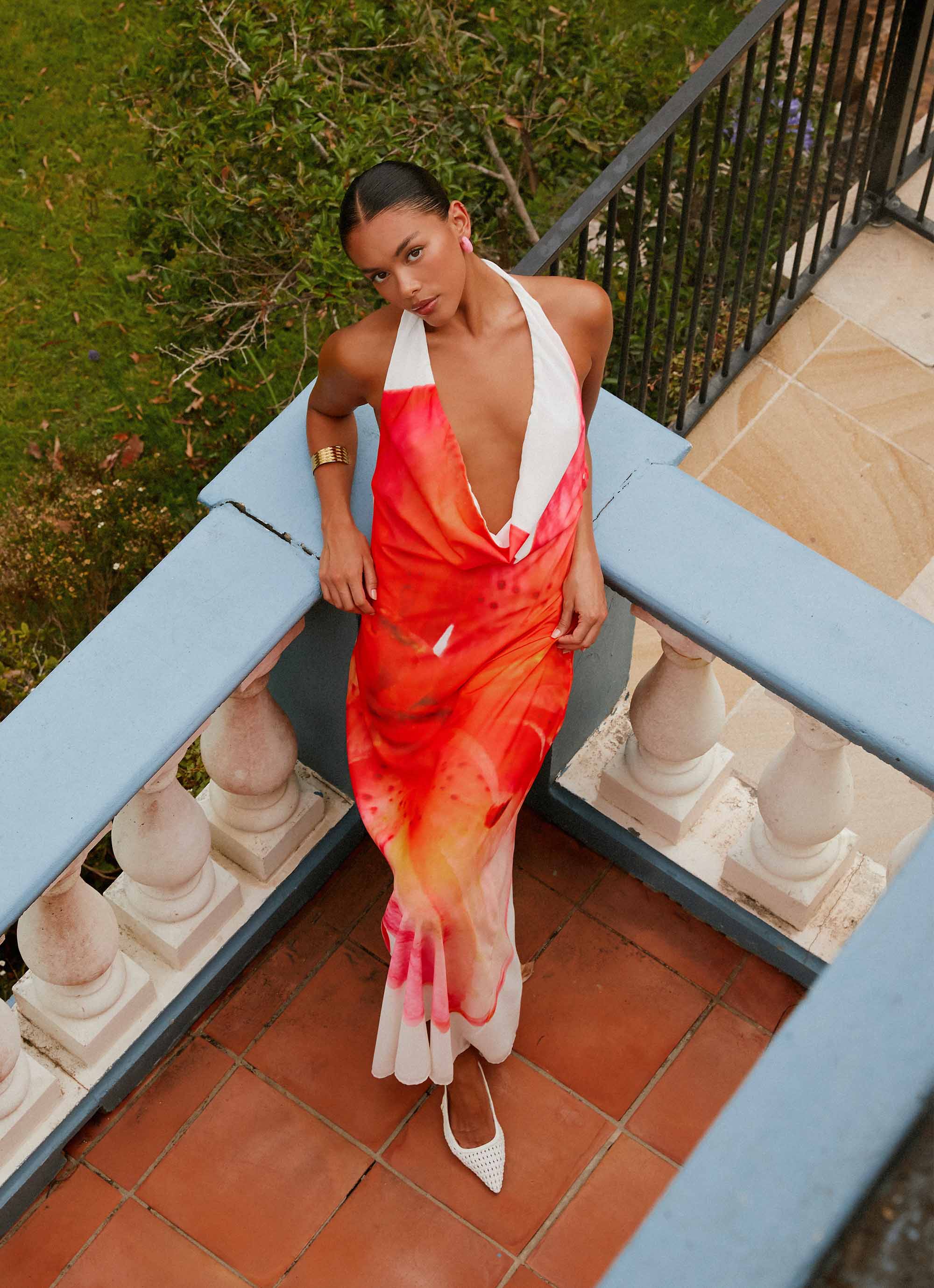 Calabasas Maxi Dress - White Floral Summer Dress for Women | Beach Wedding, Vacation & Party Outfit