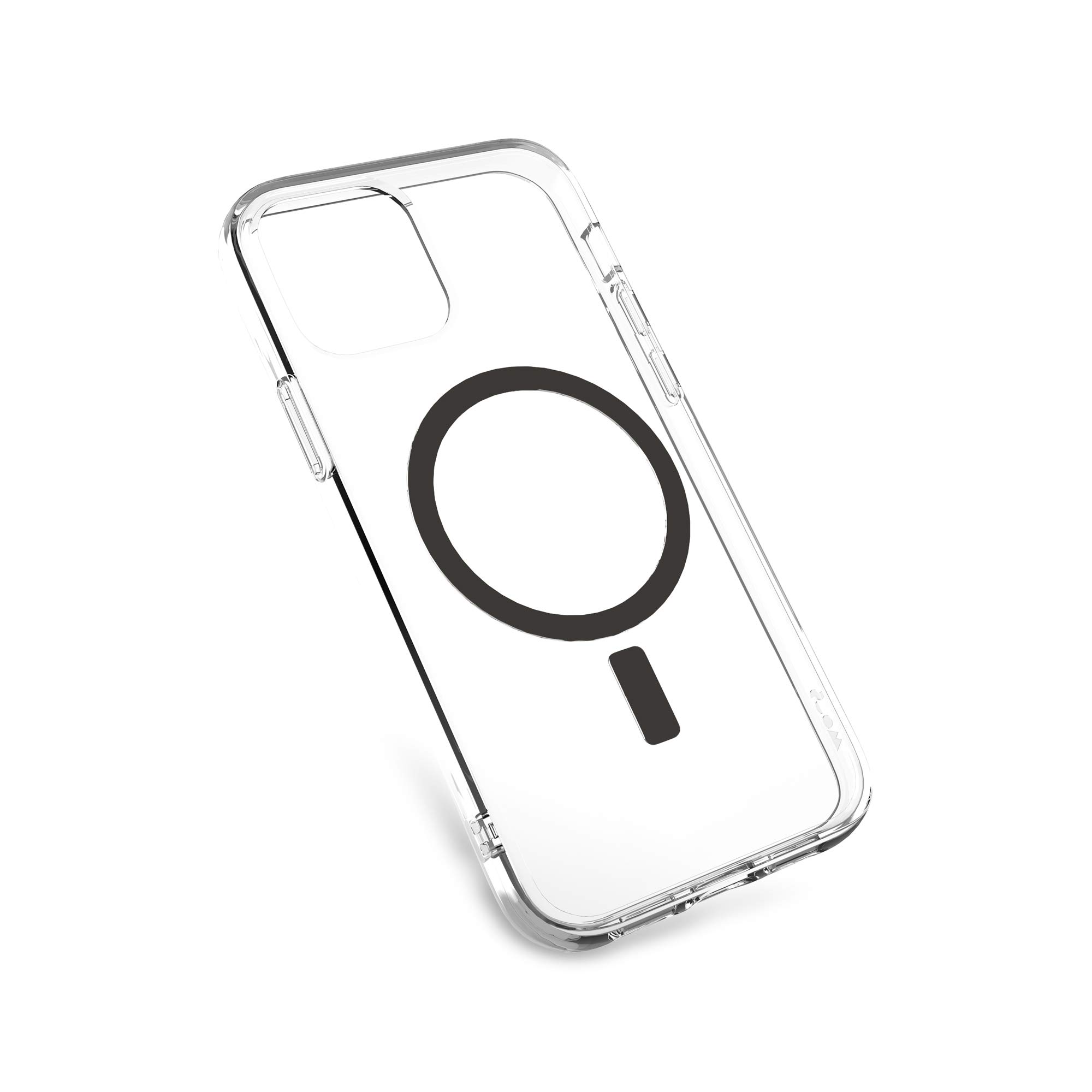Mous Infinity Black Pattern Clear MagSafe Compatible Case for iPhone 12/12 Pro - Slim Protective Cover with Sustainable Packaging - Perfect for Everyday Use, Travel & Wireless Charging