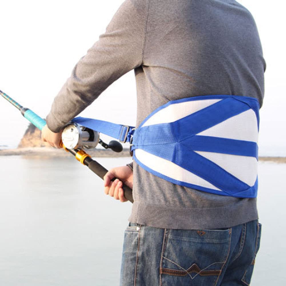 **Thickened Sponge Padded Offshore Fishing Fighting Belt - Adjustable Waist Support for Boat & Tackle Fishing - Professional Fishermen Belt (Black, 34.5x18cm) - Ideal for Deep Sea, Surf & Kayak Fishing**