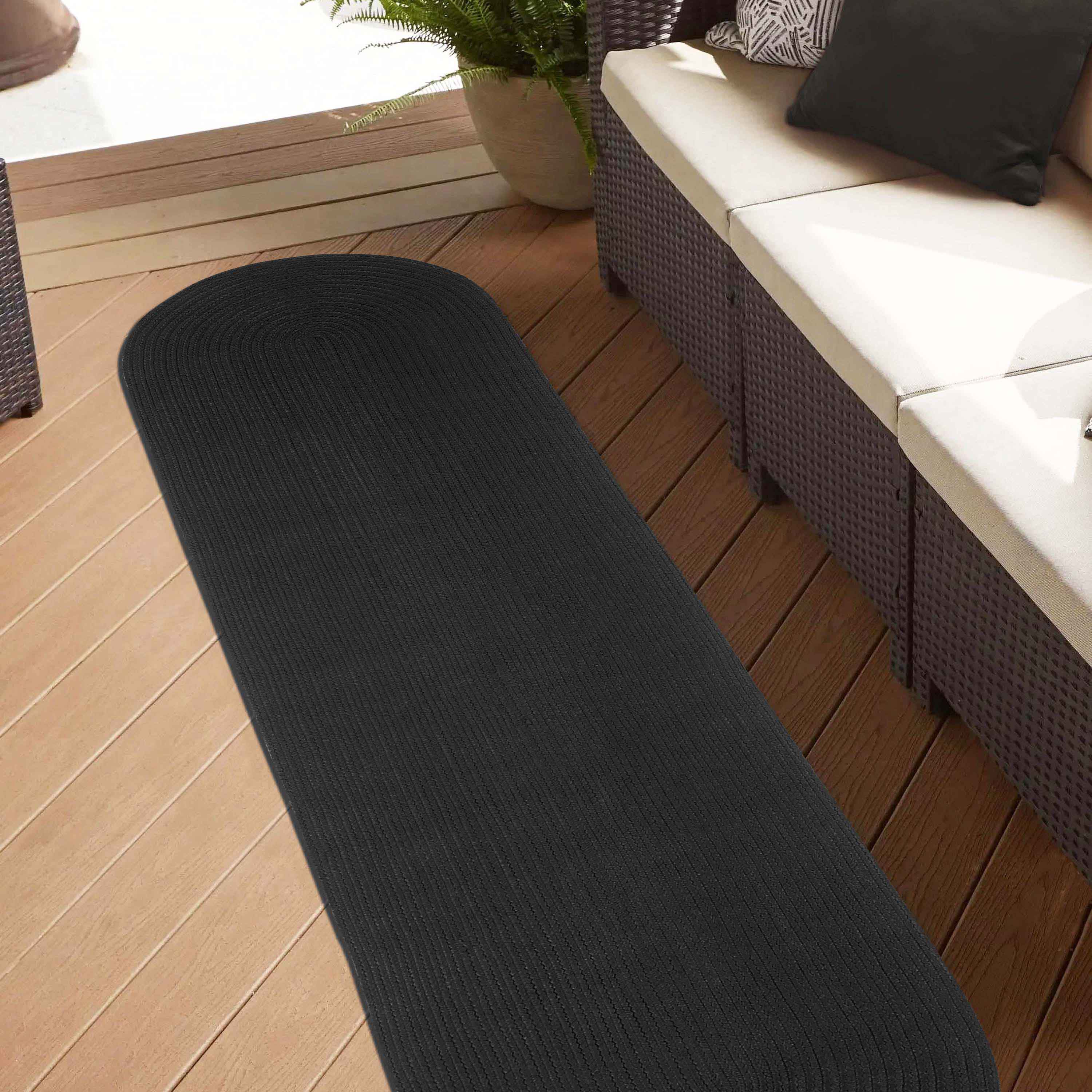 Classic Braided Area Rug - Non-Slip Indoor/Outdoor Oval Rug for Living Room, Bedroom, Patio & Deck - Soft & Durable Home Decor