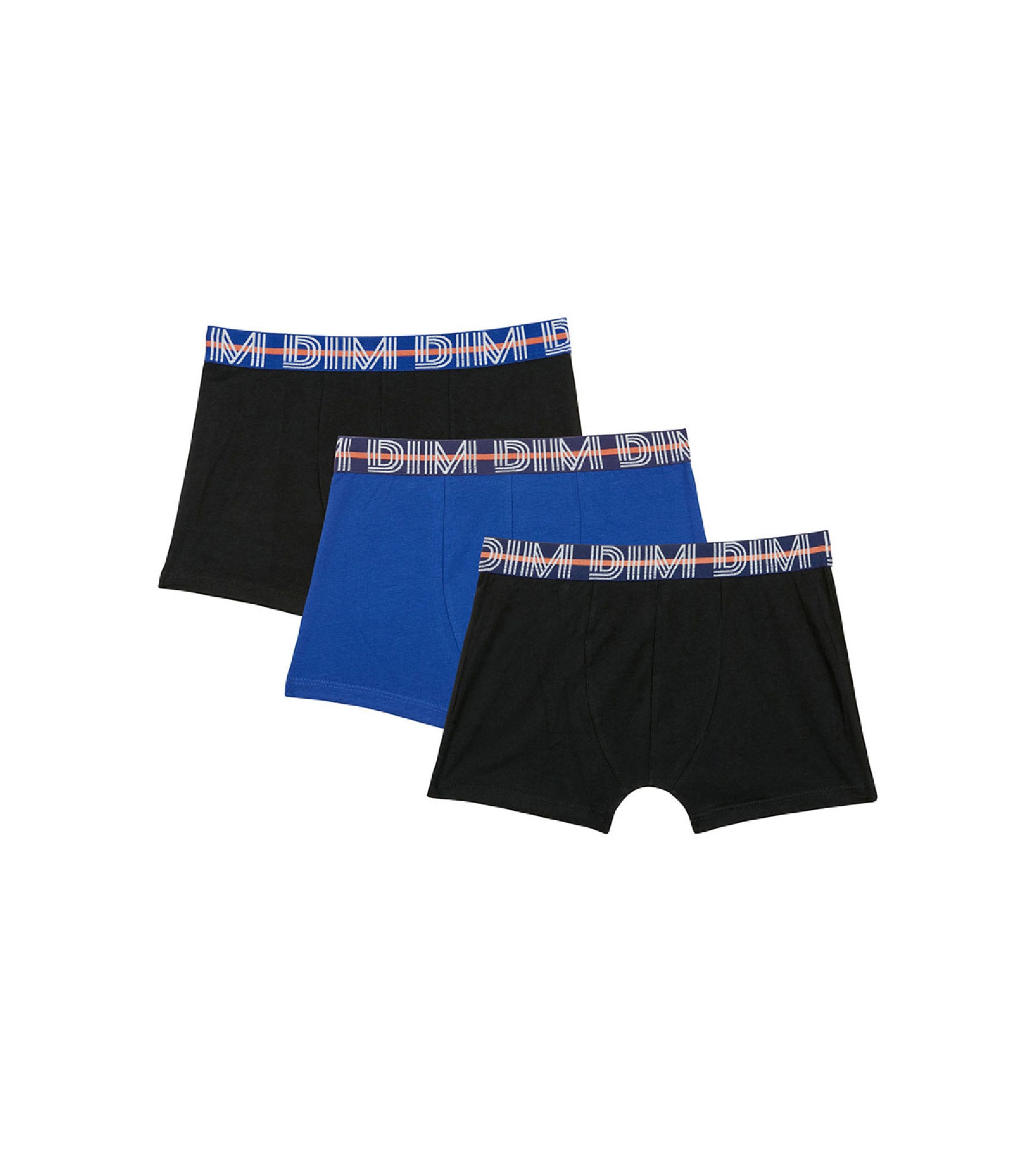 3 Pack Boys' Cotton Stretch Boxer Briefs with Contrast Waistband - Blue | EcoDim | Comfortable Underwear for School, Sports & Daily Wear