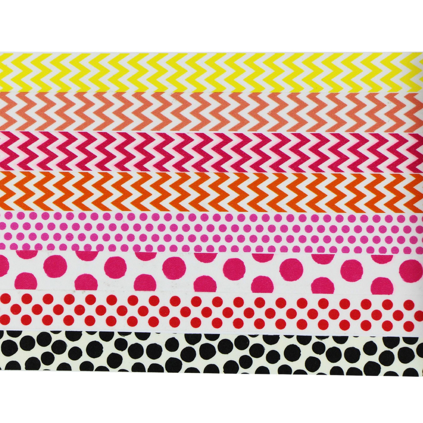 8pcs Dots & Arrows Washi Tape Set - Decorative Masking Tapes for Scrapbooking, DIY Crafts, Journaling, Gift Wrapping & Home Decor - Adhesive Paper Tape for Bullet Journals, Planners & Card Making (Pattern-2)