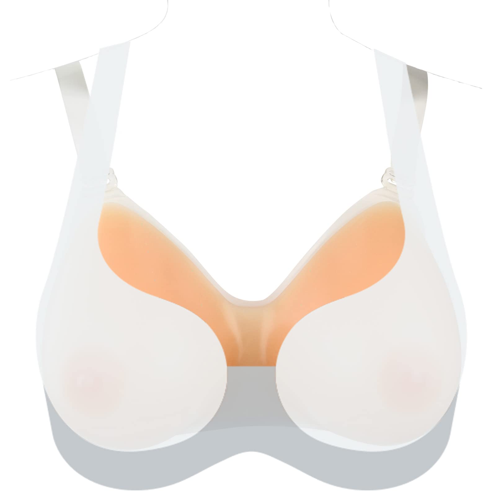 Silicone Strap-On Breast Forms - Adjustable Fake Breastplate for Crossdressers & Transgender Women | Comfortable & Realistic for Cosplay, Drag Shows & Everyday Wear