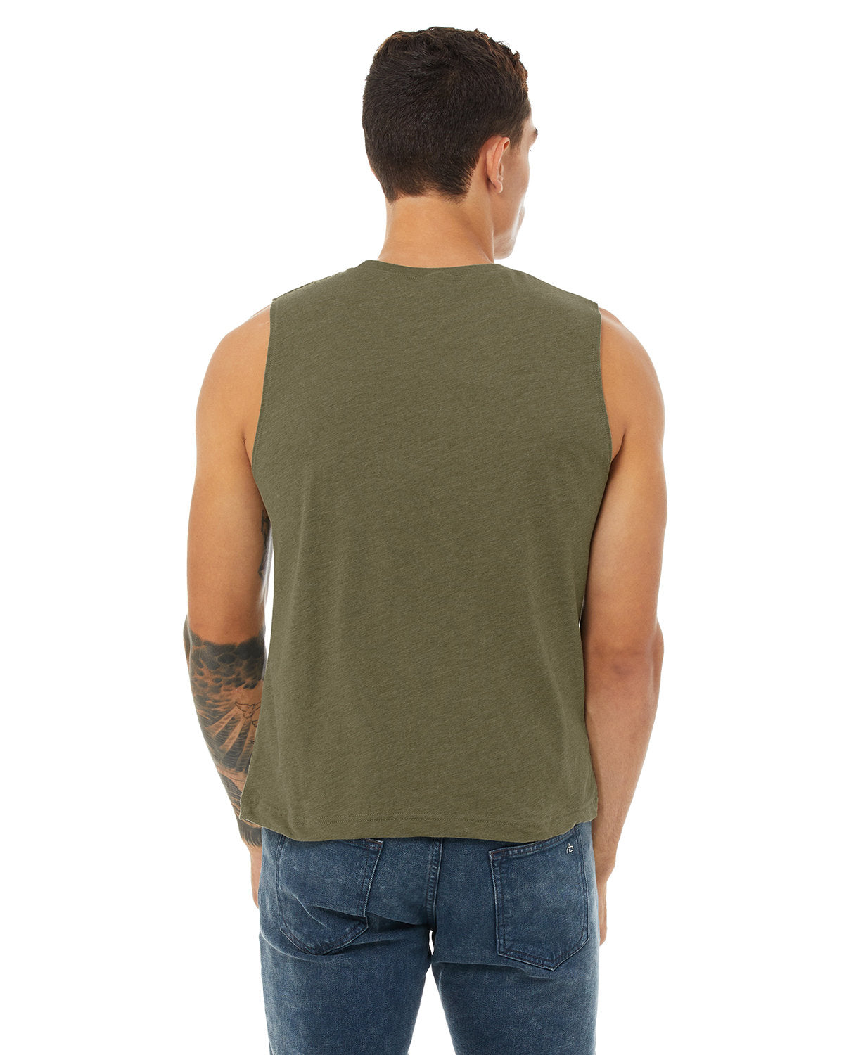 Bella + Canvas 3483 Unisex Jersey Muscle Tank - Soft Cotton Comfort Fit Sleeveless Shirt for Men & Women | Gym Workout, Yoga, Summer Casual Wear