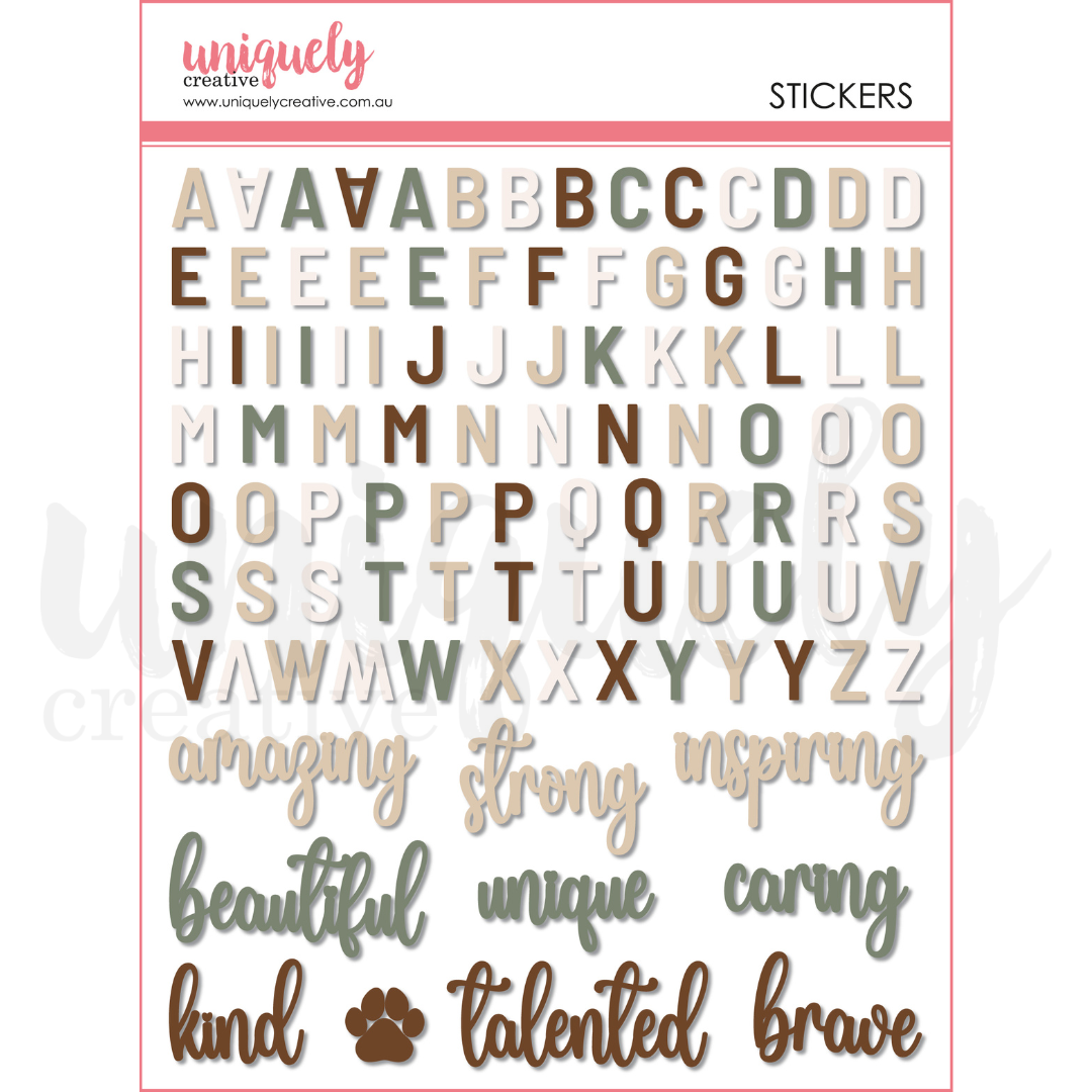 Willow & Grace Puffy Alpha Stickers - Fun & Colorful Alphabet Stickers for Scrapbooking, DIY Crafts, and Kids' Activities - Perfect for Journals, Planners, and School Projects