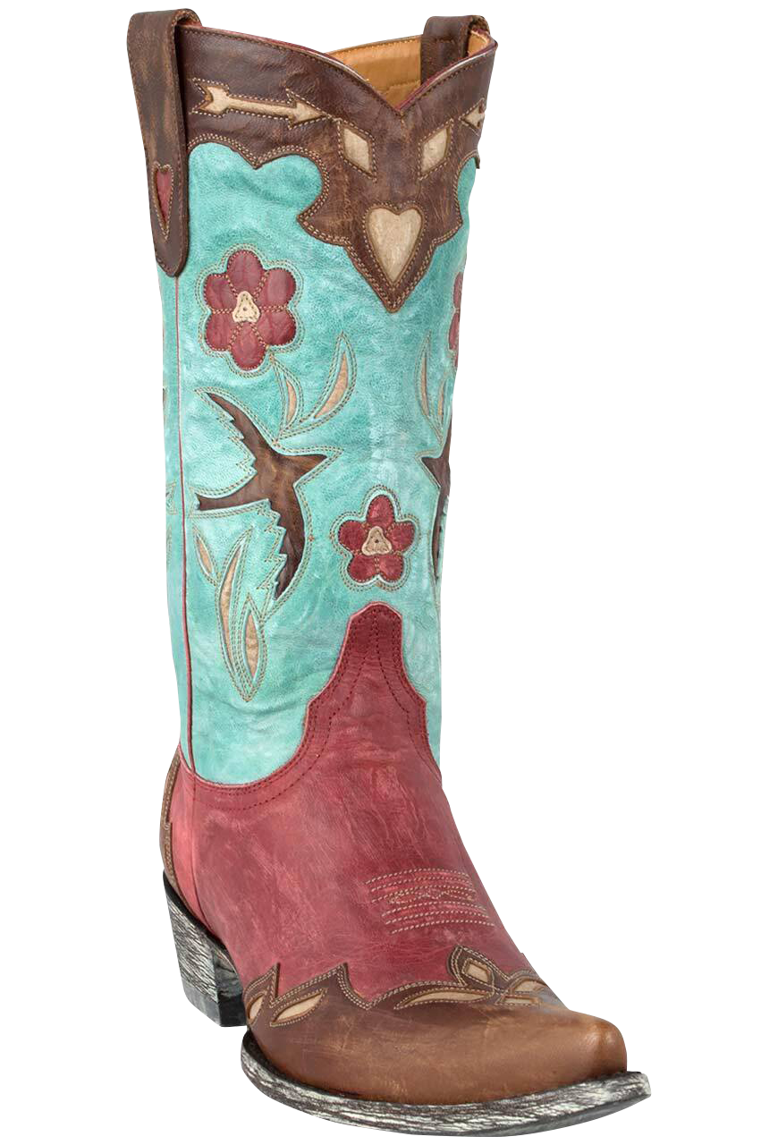 Old Gringo Women's Goat Leather Golondrina Cowgirl Boots - Western Style Ankle Boots for Country Dancing, Rodeo & Casual Wear