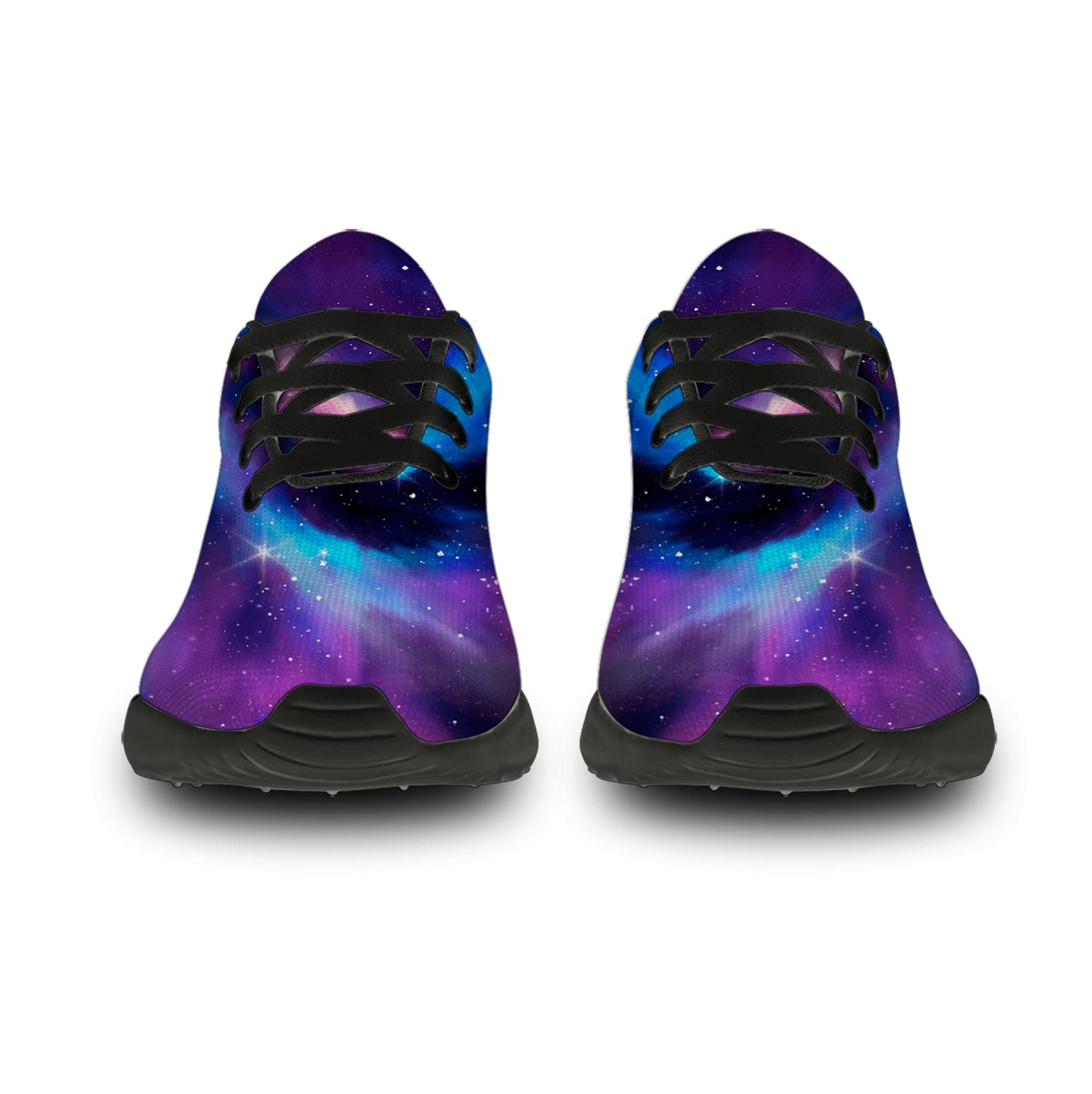 Men's & Women's Galaxy Print Running Shoes - Pink Purple Space Design Sneakers for Walking, Tennis & Casual Wear - Size 11 Men/13 Women Black - Perfect Gifts for Boys & Girls | Ideal for Jogging, Gym Workouts & Everyday Fashion