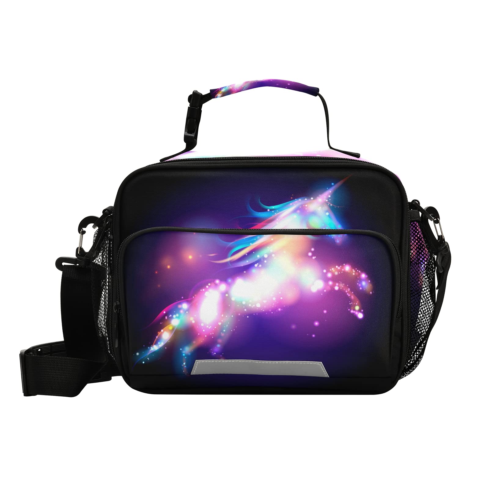 Stylish Purple Unicorn Insulated Lunch Bag for Adults - Adjustable Shoulder Strap Tote for Work, School, Hiking & Picnics | Leakproof Reusable Lunch Box for Men & Women | Perfect for Office, Outdoor Activities & Daily Commute