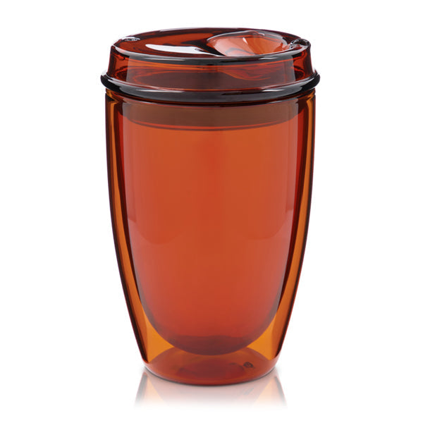 Good Cuppa The Big Reusable Glass Cup - 20oz Insulated Tumbler with Lid & Straw for Hot/Cold Drinks - Perfect for Coffee, Tea, Smoothies at Home, Office or Travel