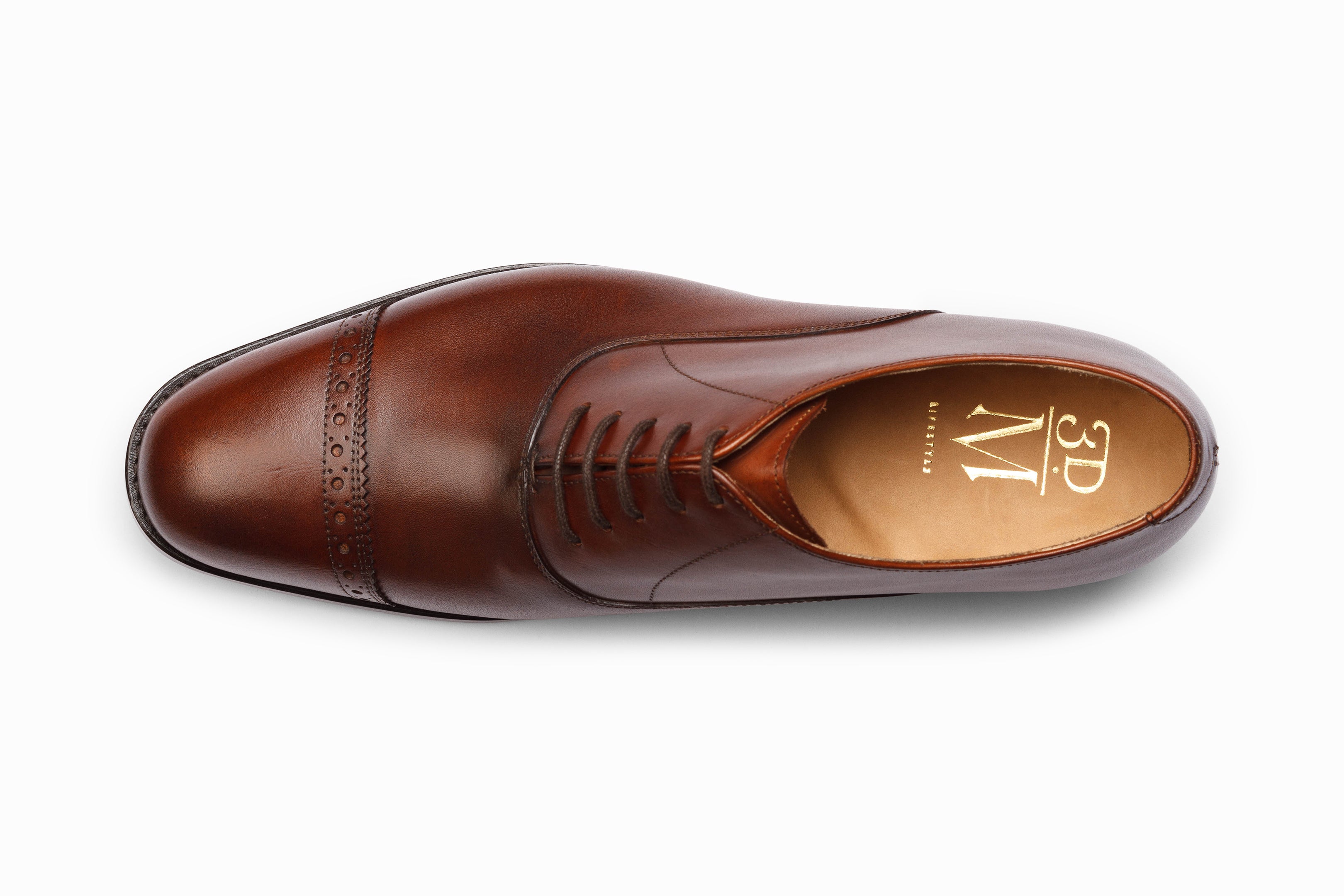 Stylish Brown Quarter Brogue Oxford Shoes for Men - Perfect for Business, Formal Events & Office Wear