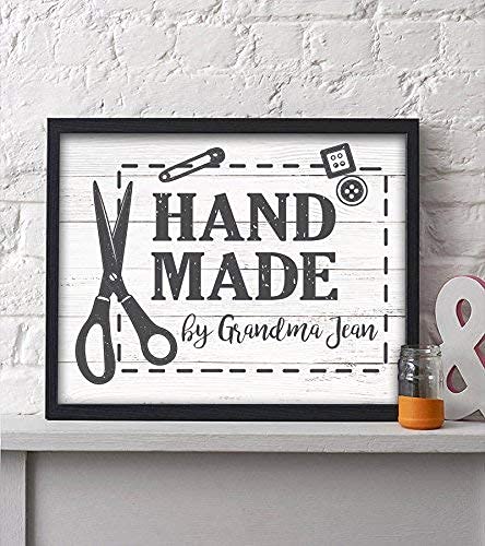 Custom Sewing Print Wall Art - Unique Craft Room Decor & Personalized Gift for Sewing Lovers, Grandmothers, Knitters & Quilters - Perfect for Mother's Day, Home Studio & DIY Workspace Decor
