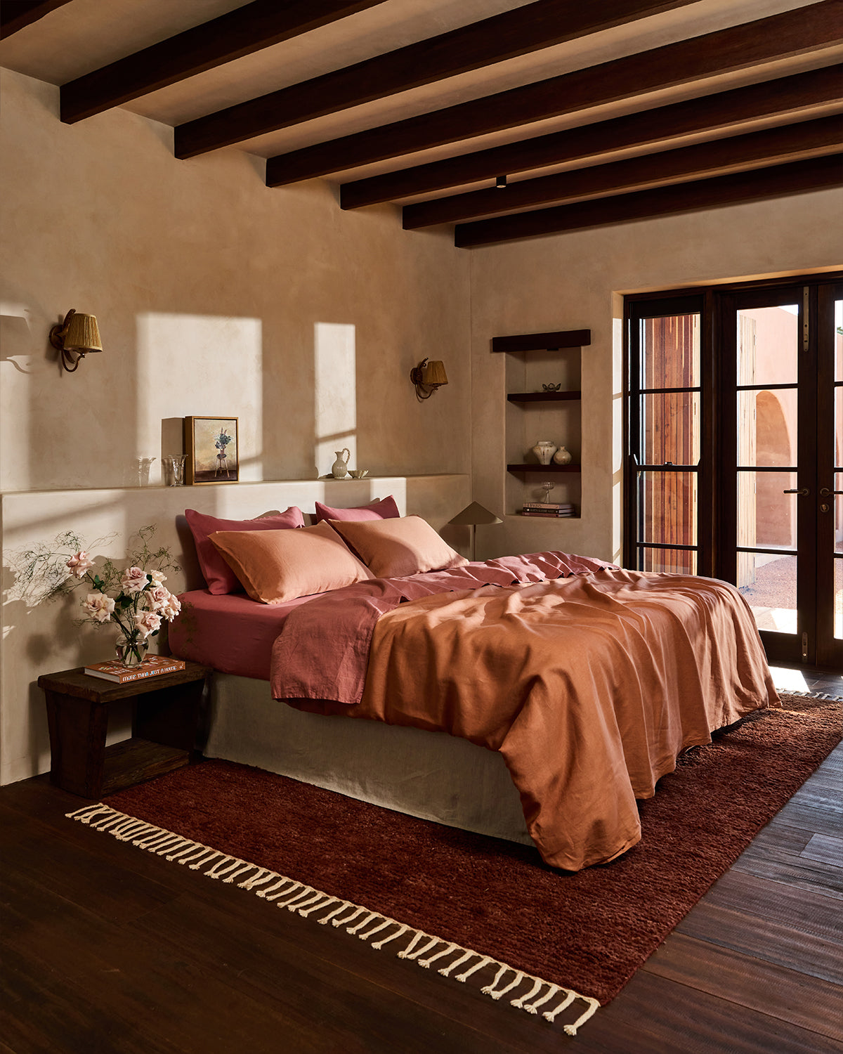 100% French Flax Linen Duvet Cover Set - Premium Hazelnut Brown Bedding for Luxury Bedroom Decor | Soft & Breathable for All-Season Comfort