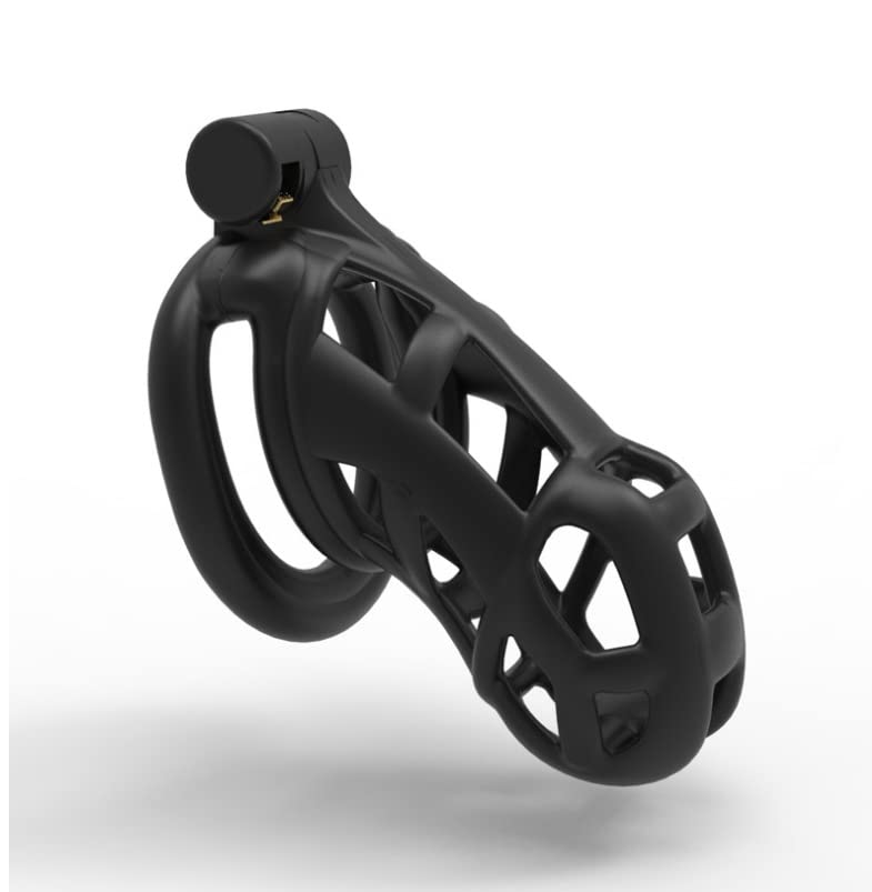 Chastity Cage for Men - 4 Sizes Adjustable Male Chastity Device with Lock, Anti-Erection Penis Cage for Couples Bondage & BDSM Play - Perfect for Roleplay, Tease Control, and Long-Term Wear
