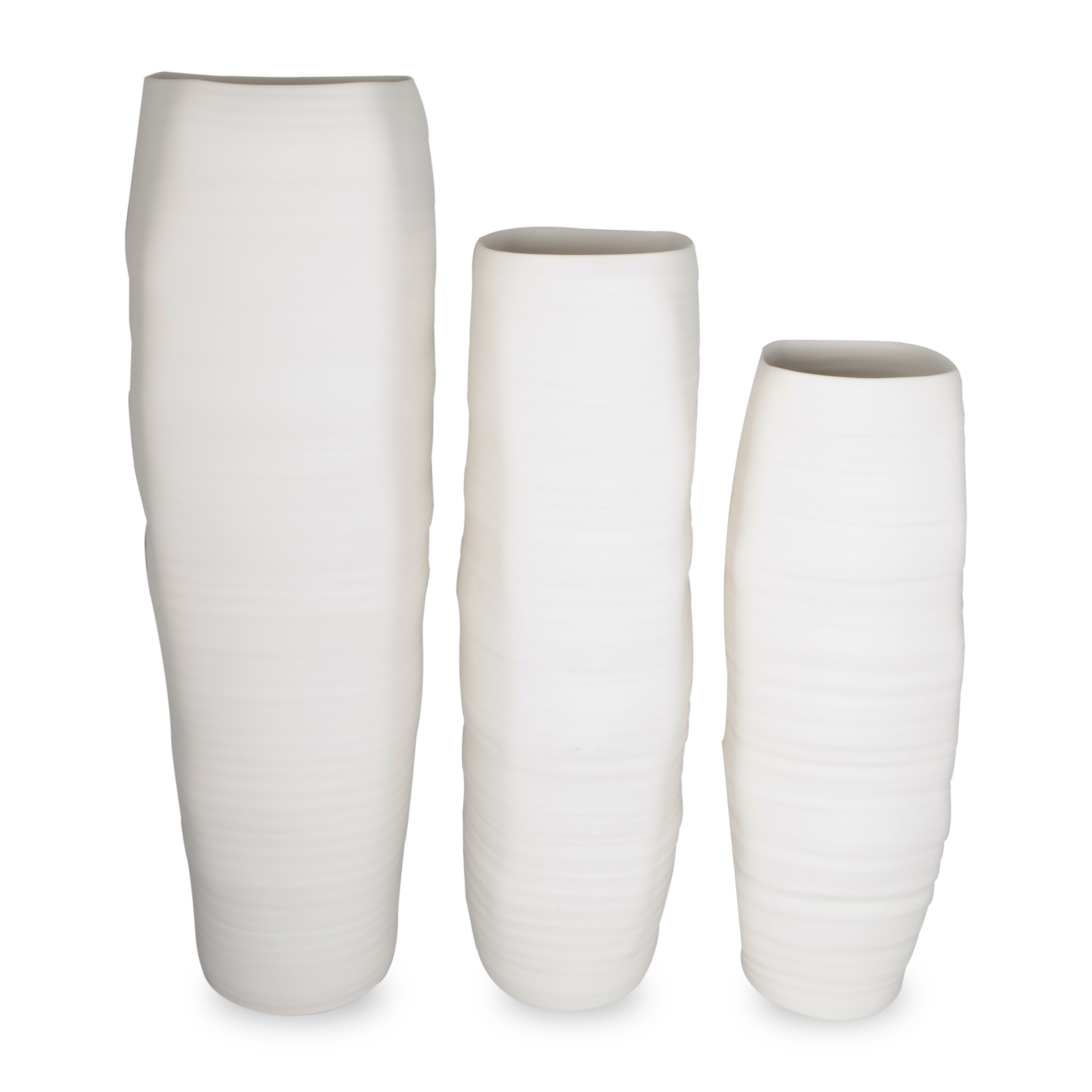 Elegant White Rock Vase - Modern Ceramic Home Decor for Living Room, Bedroom & Wedding Centerpieces