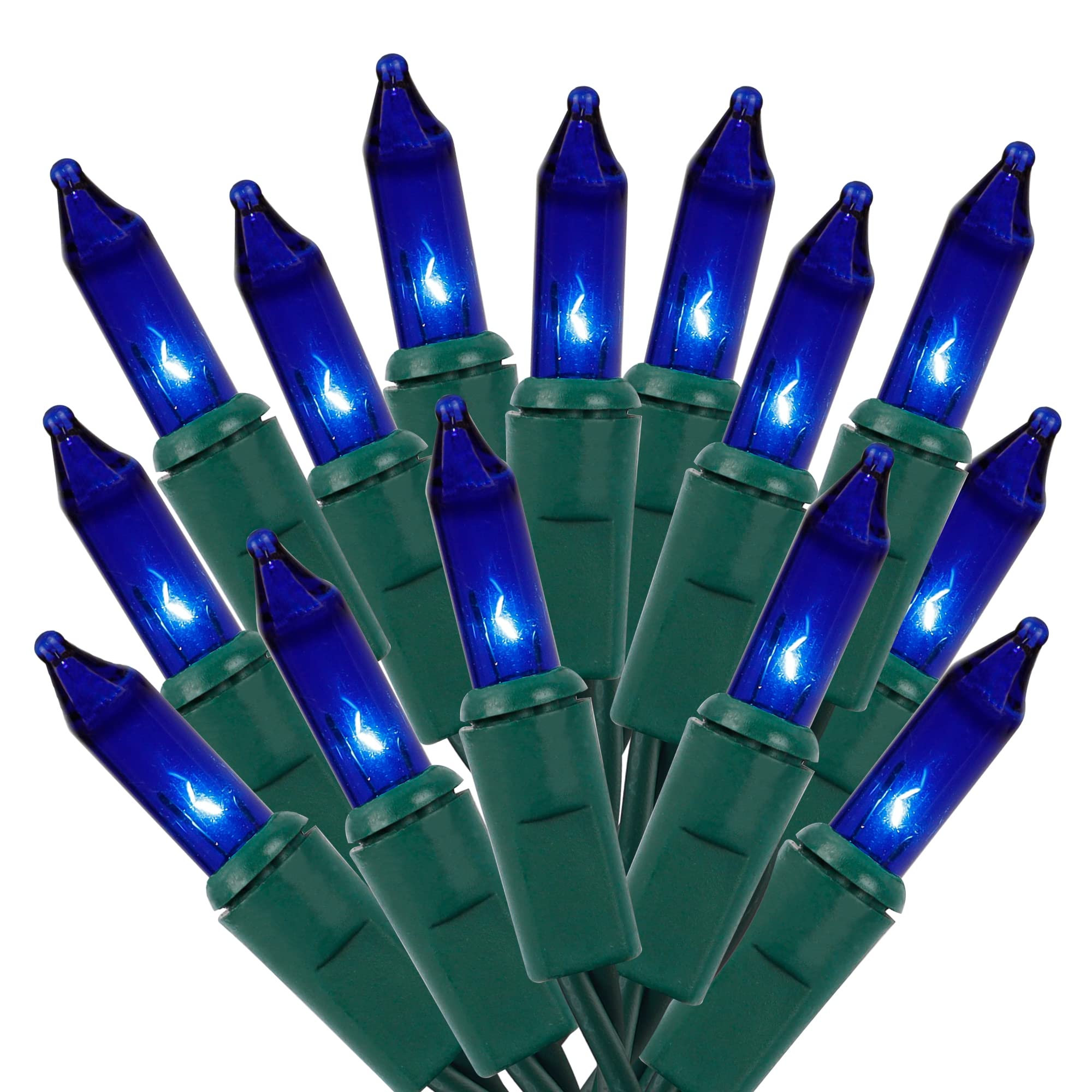 150 Count 33FT Christmas String Lights - UL Certified Mini Green Wire Fairy Lights with Blue Bulbs (120V Connectable) for Xmas Tree, Patio, Holiday Party & Indoor/Outdoor Decoration | Perfect for Home, Garden, Wedding & Festive Decor